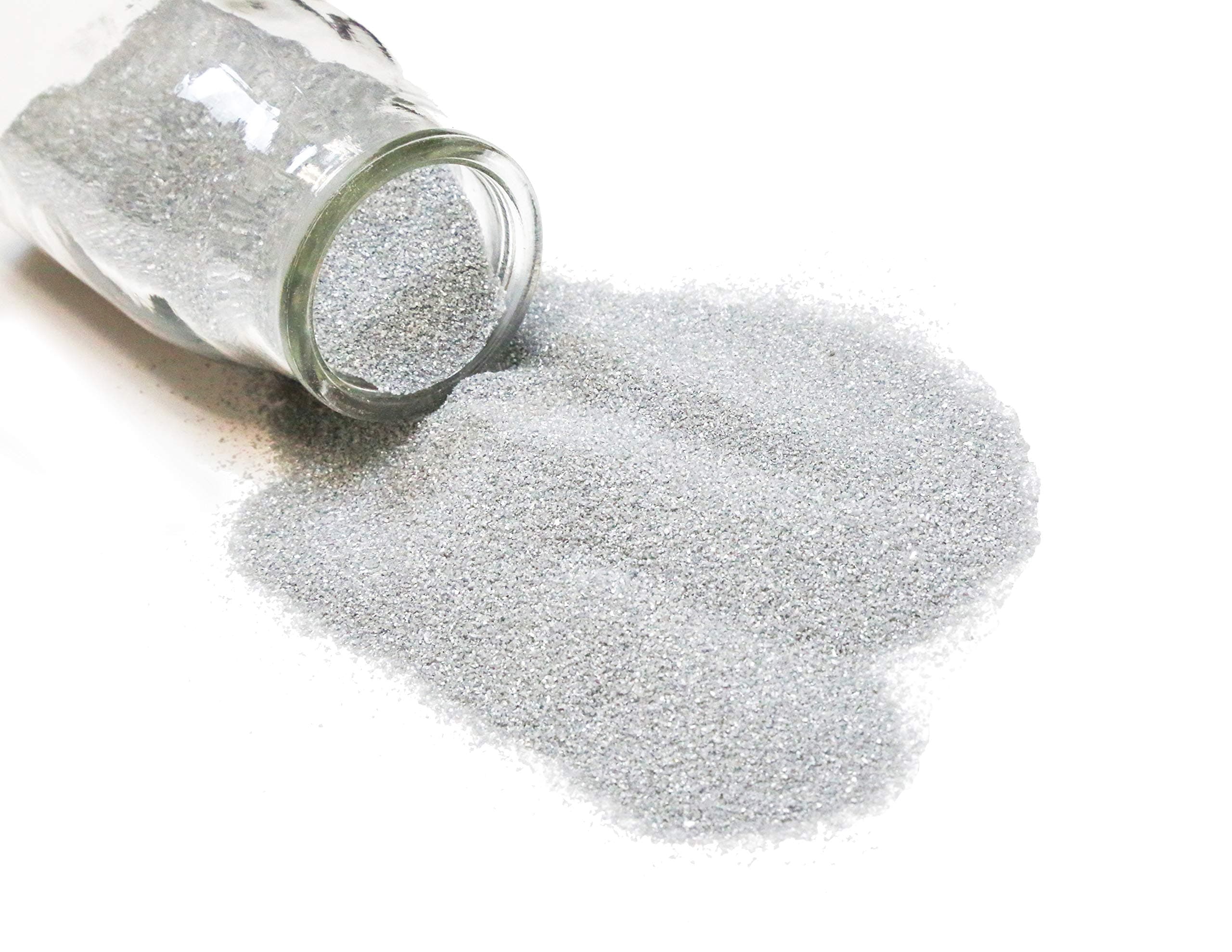 WGV Unity Colored Fine Sand 1 Pound DIY Crafts, Vase Filler, Planter Terrarium Centerpiece Design for Wedding Party Event Home Office Garden Decor, Silver