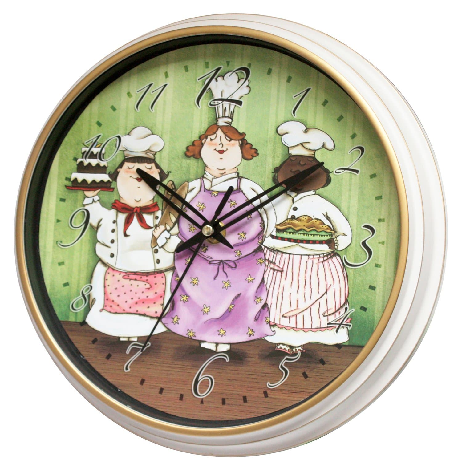 10 Inch Kitchen Decorative Wall Clock Silent Non Ticking for Dining Room, Gifts