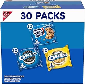 Nabisco Sweet Treats Cookie Variety Pack OREO, OREO Golden & CHIPS AHOY!, 30 Snack Packs- 3PACK OF 30