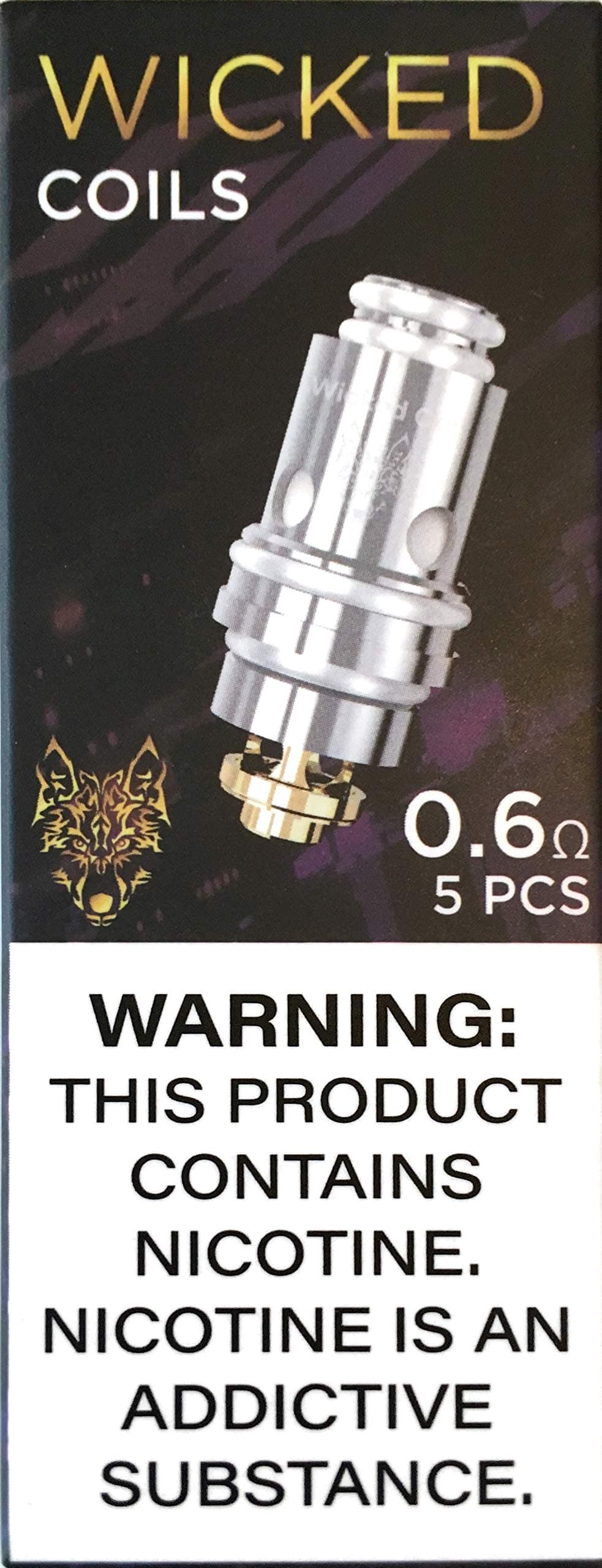 (5-Pack) Authentic Snowwolf - A-Feng Wicked X-Grid Coils (0.6 ohms)