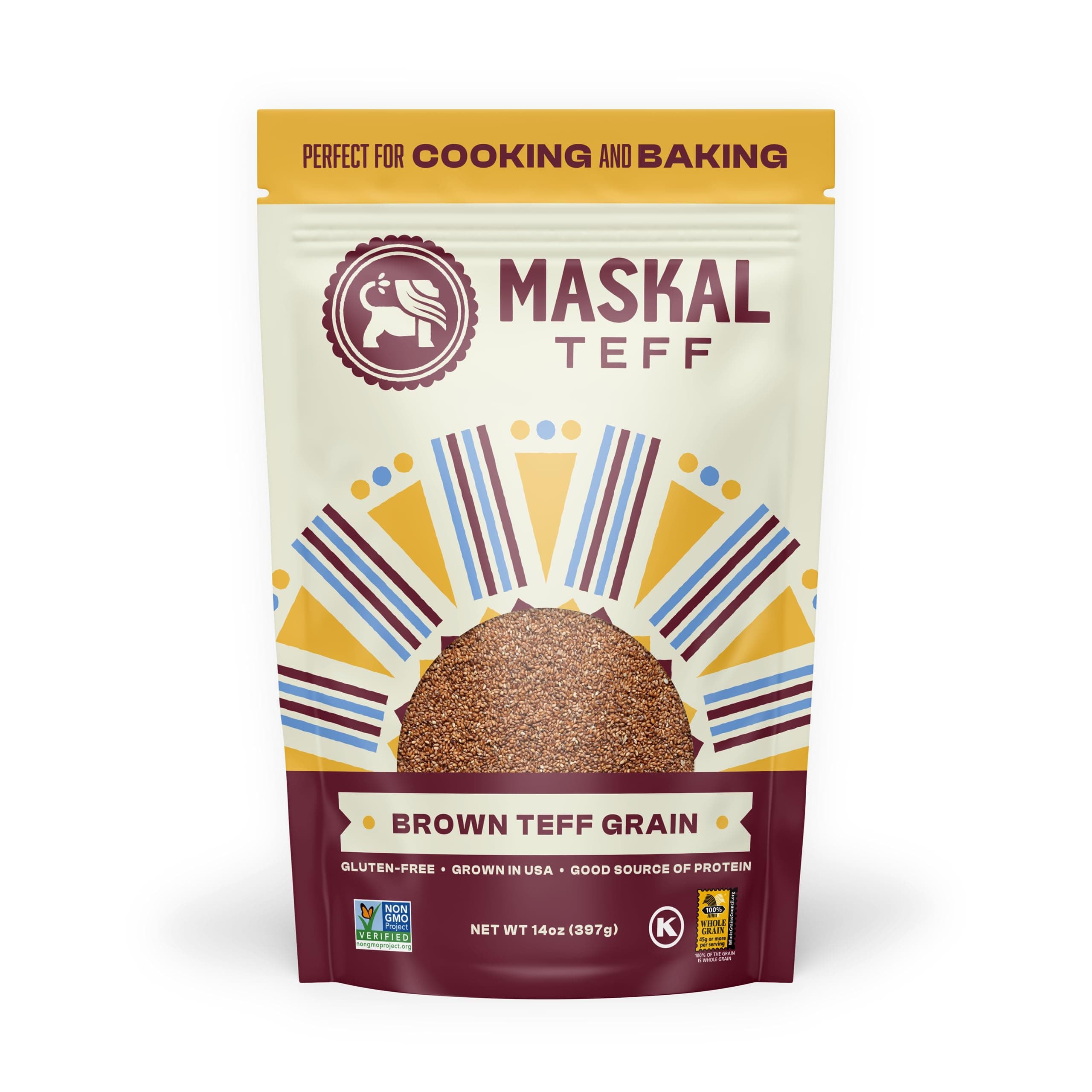Maskal Teff, Grain Teff Brown, 14 Ounce