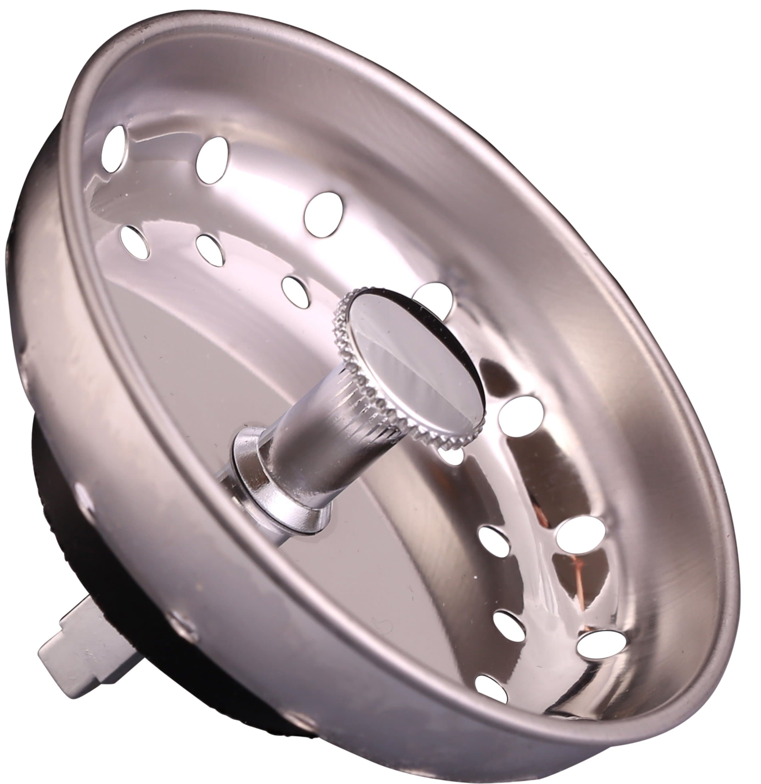 Replacement Fixed Post Sink Strainer Basket, Stainless Steel, Fit All by Supply Guru