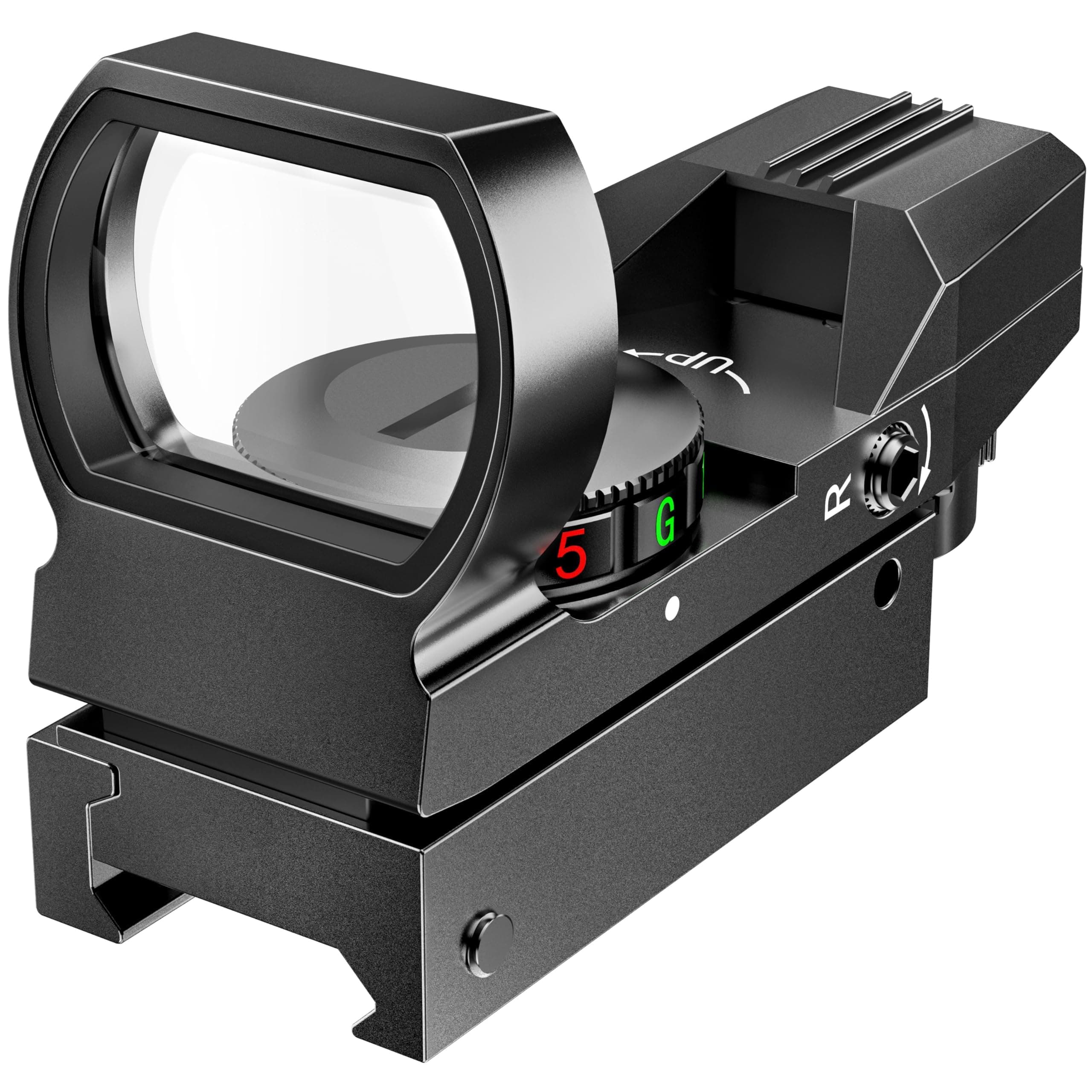 Feyachi Red Dot Sight Reflex Sight Green & Red Adjustable Reticle (4 Styles) Riflescope with 20mm/22mm Weaver/Picatinny Rail Mount and Cover for Hunting Crossbow