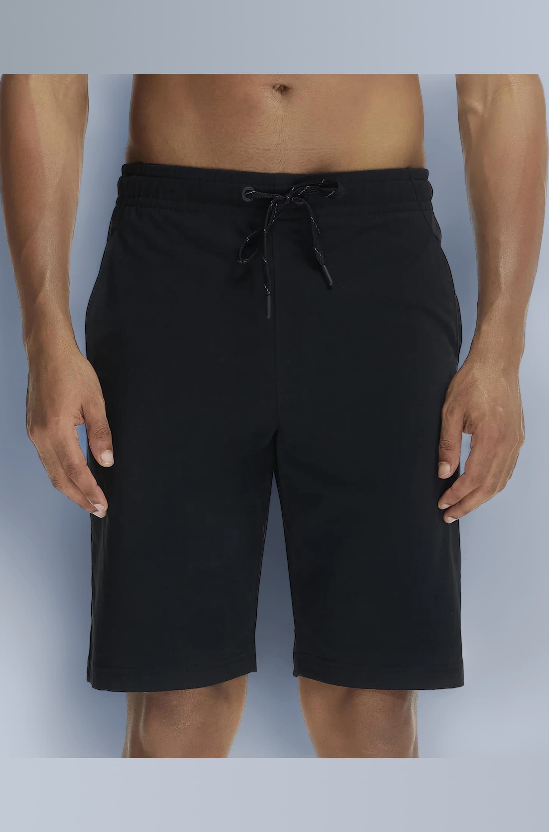 SP26 Men's Super Combed Cotton Rich Regular Fit Solid Active Wear Shorts with Side Pockets