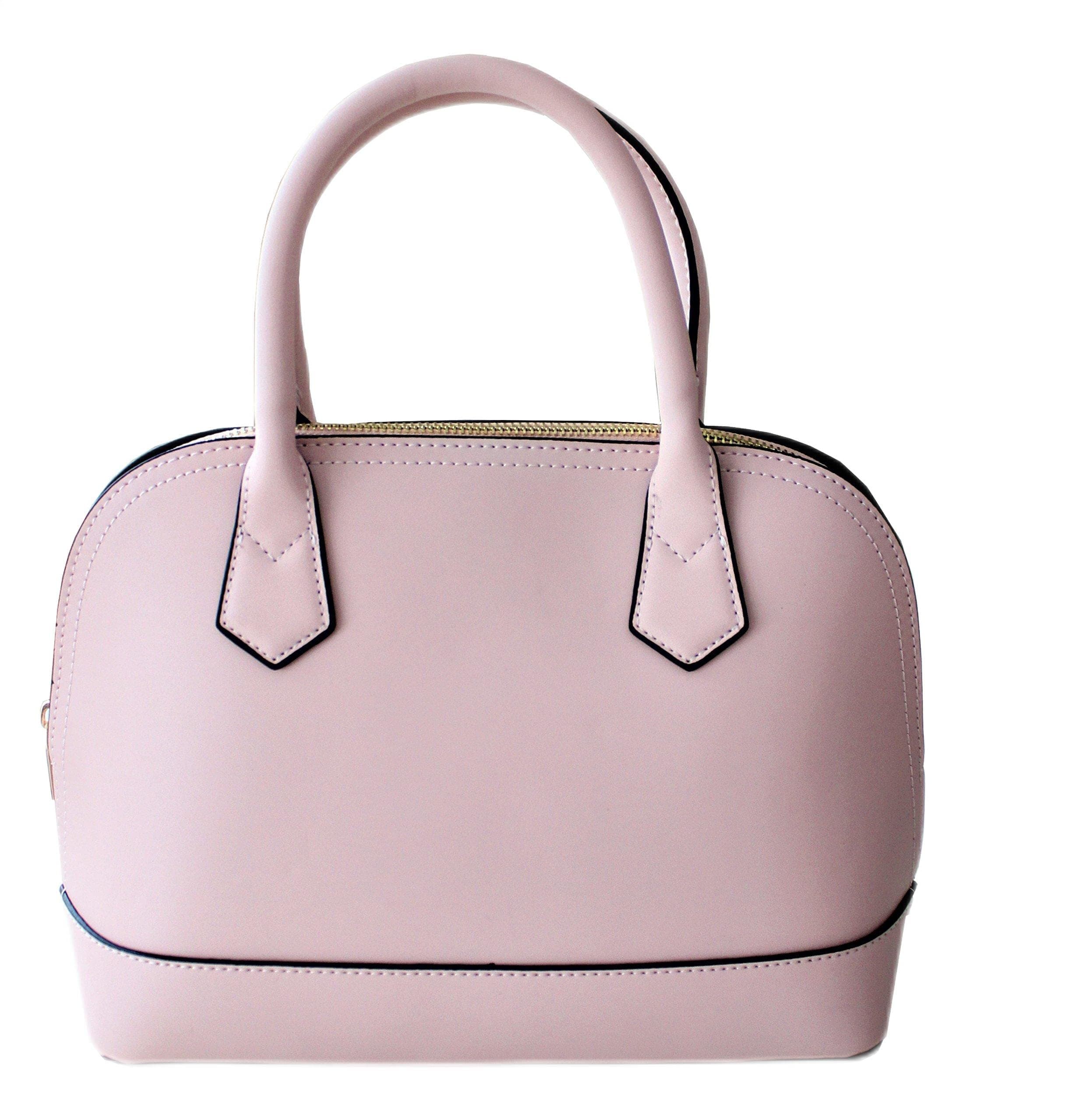 Satchel Handbag | Top Handle | Zipper Closure (Blush)