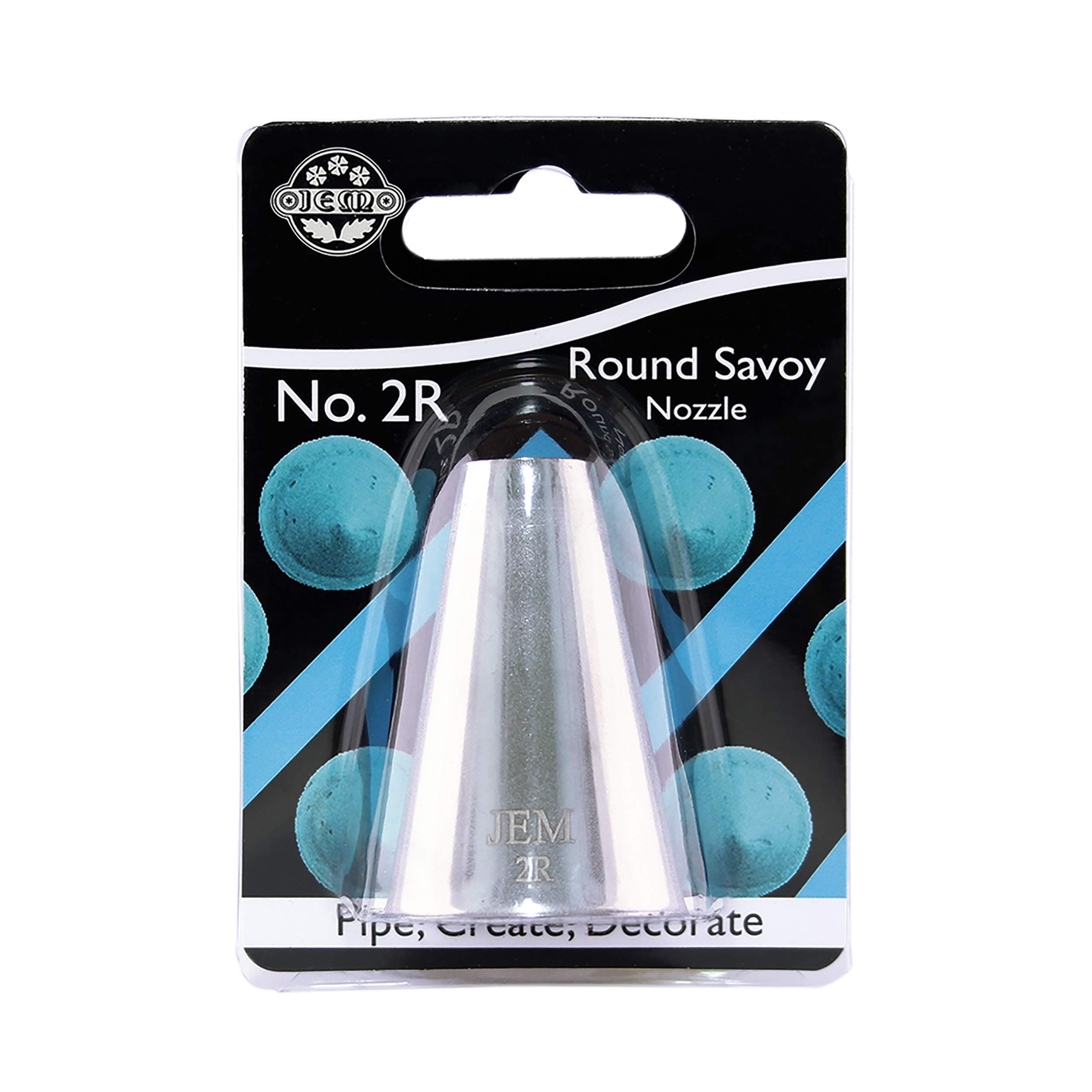 PMEJEM Medium Plain Round Savoy Piping Nozzle no. 2R