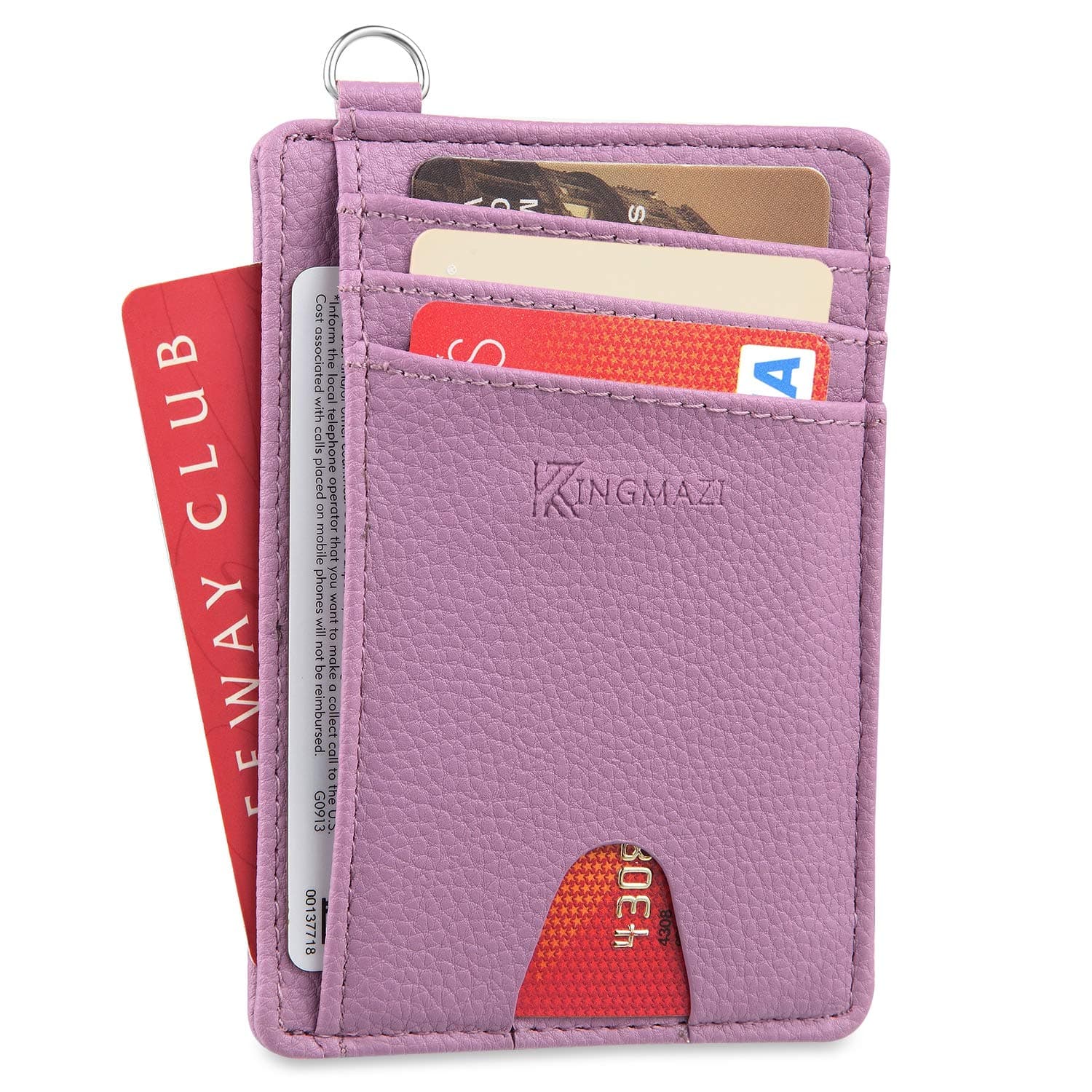 Slim Minimalist Front Pocket Rfid Blocking Wallets, Credit Card Holder with D-Shackle for Men Women