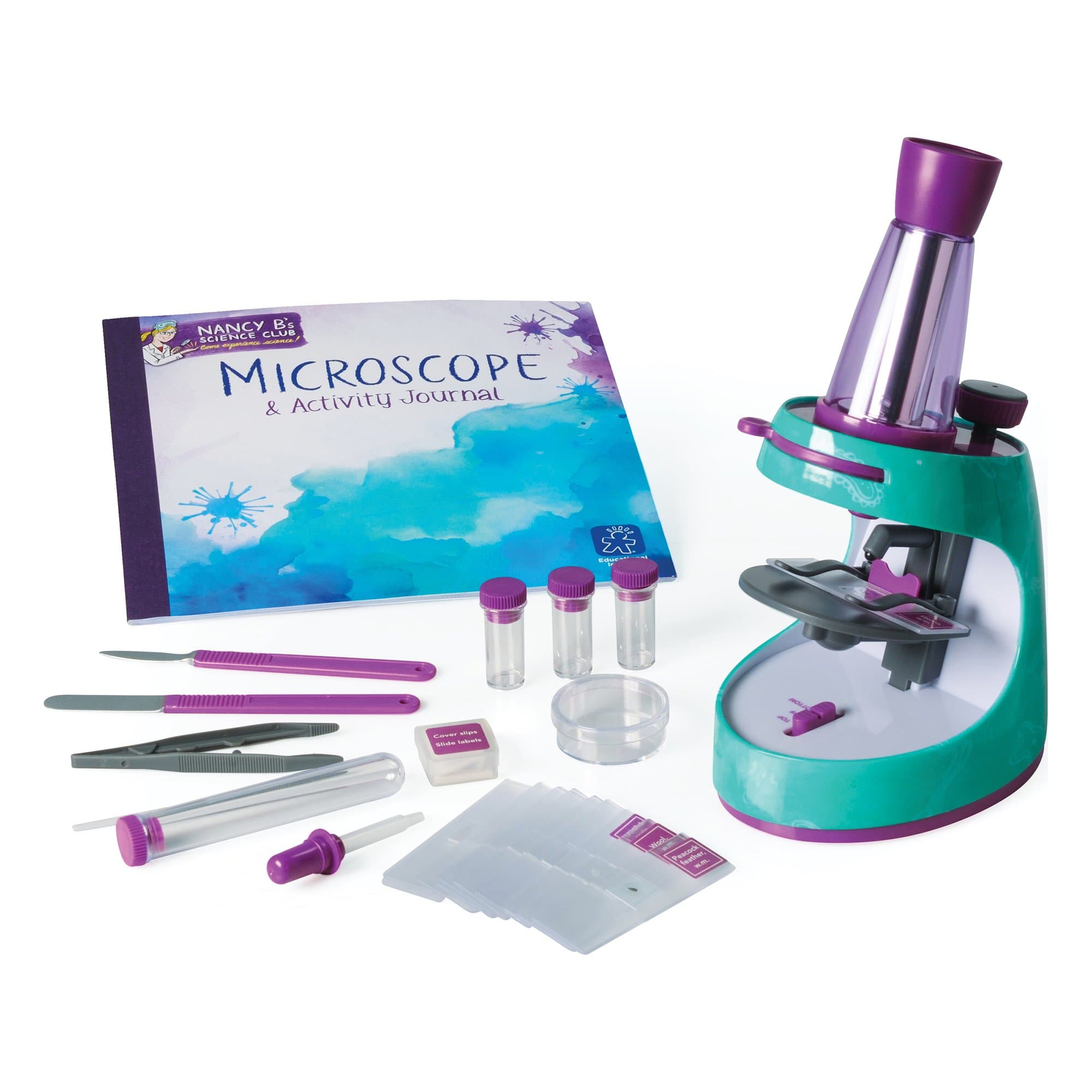 Learning Resources Educational Insights Nancy B's Science Club Microscope for Kids, Microscope Kit, Gift for Boys & Girls, Ages 8-12