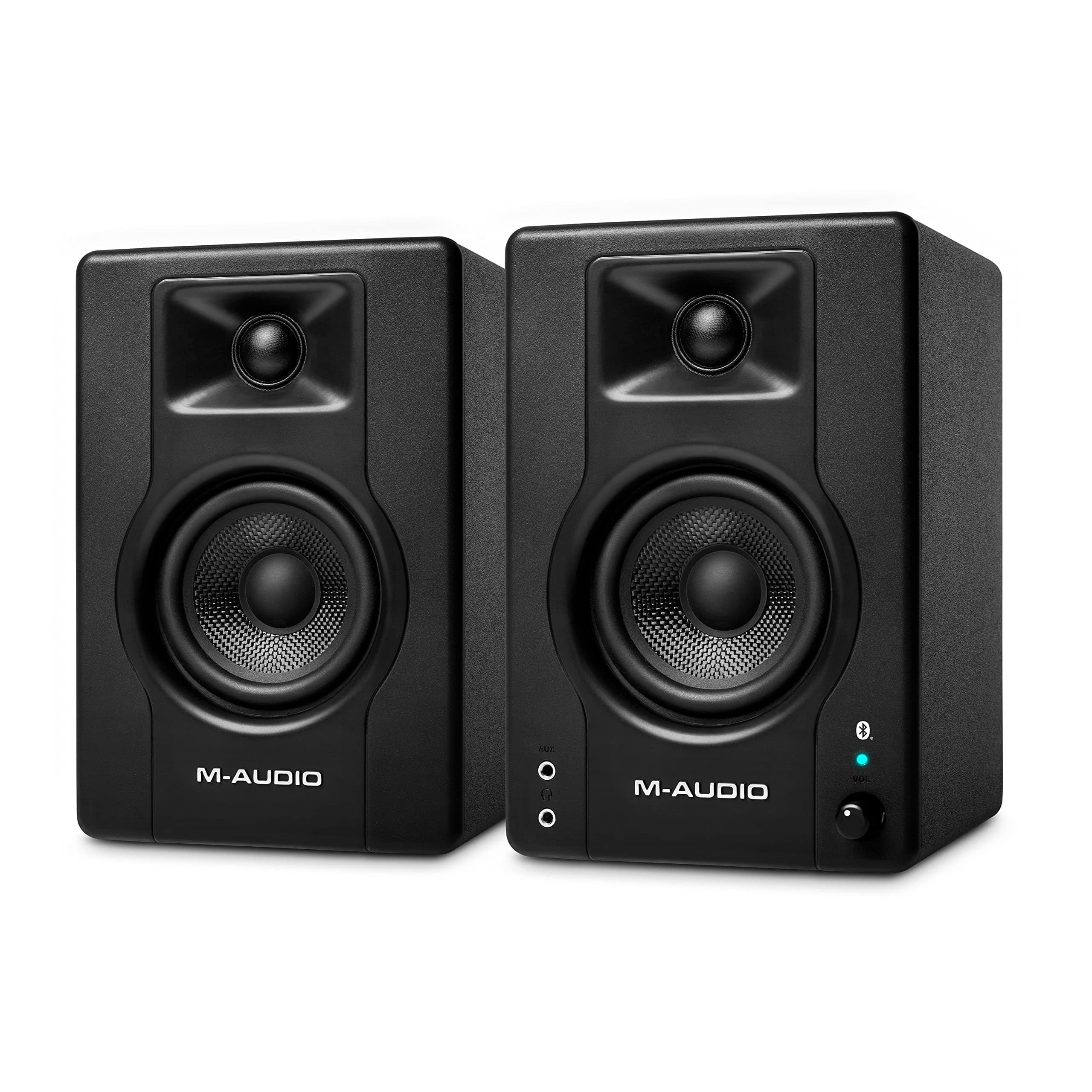 BX4BT 4.5" Studio Monitors & PC Speakers with Bluetooth for Recording and Multimedia with Music Production Software, 120W, Pair, Black
