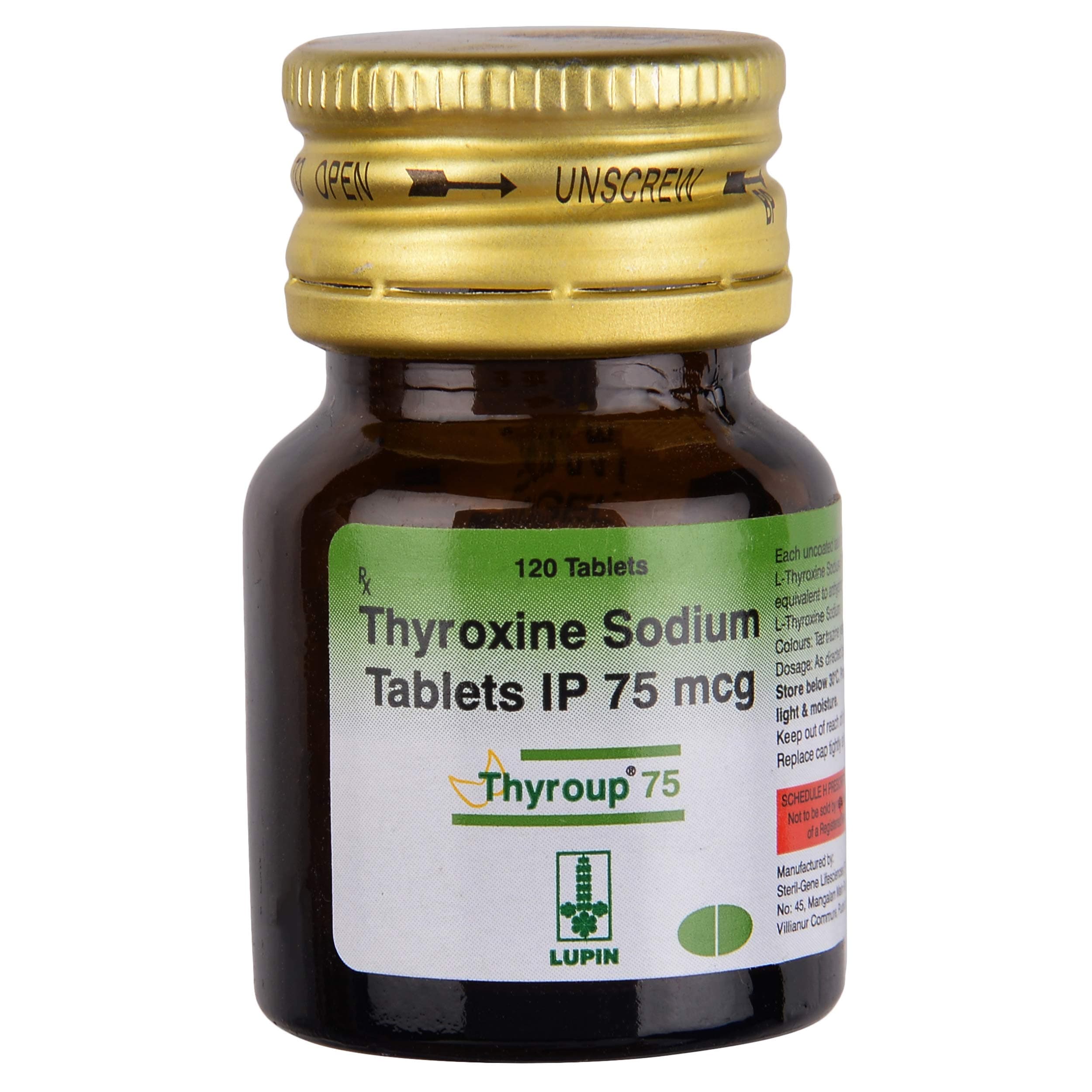 Thyroup 75 - Bottle of 120 Tablets