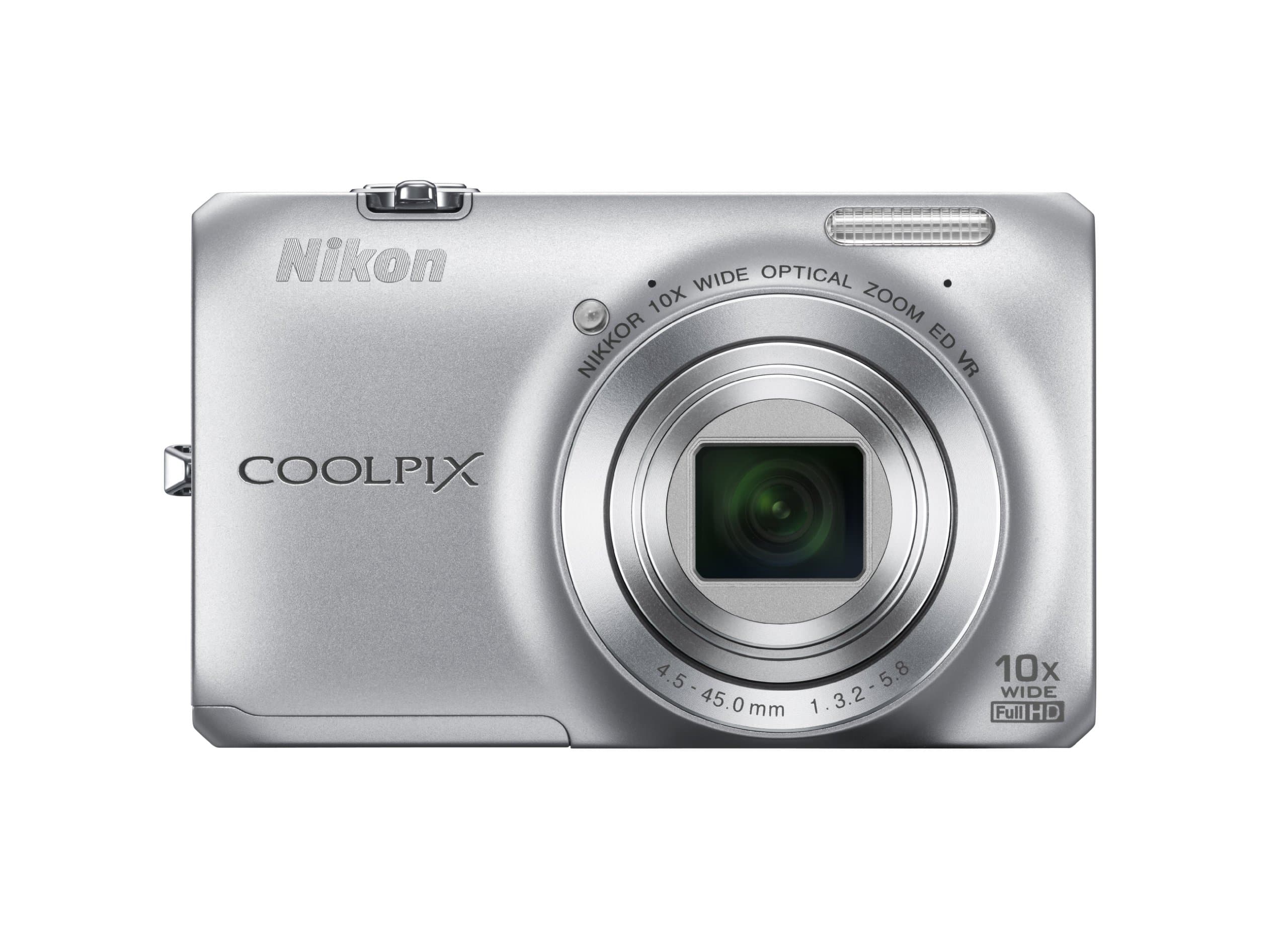 Nikon COOLPIX S6300 Compact Digital Camera - Silver (16MP, 10x Optical Zoom) 2.7 inch LCD