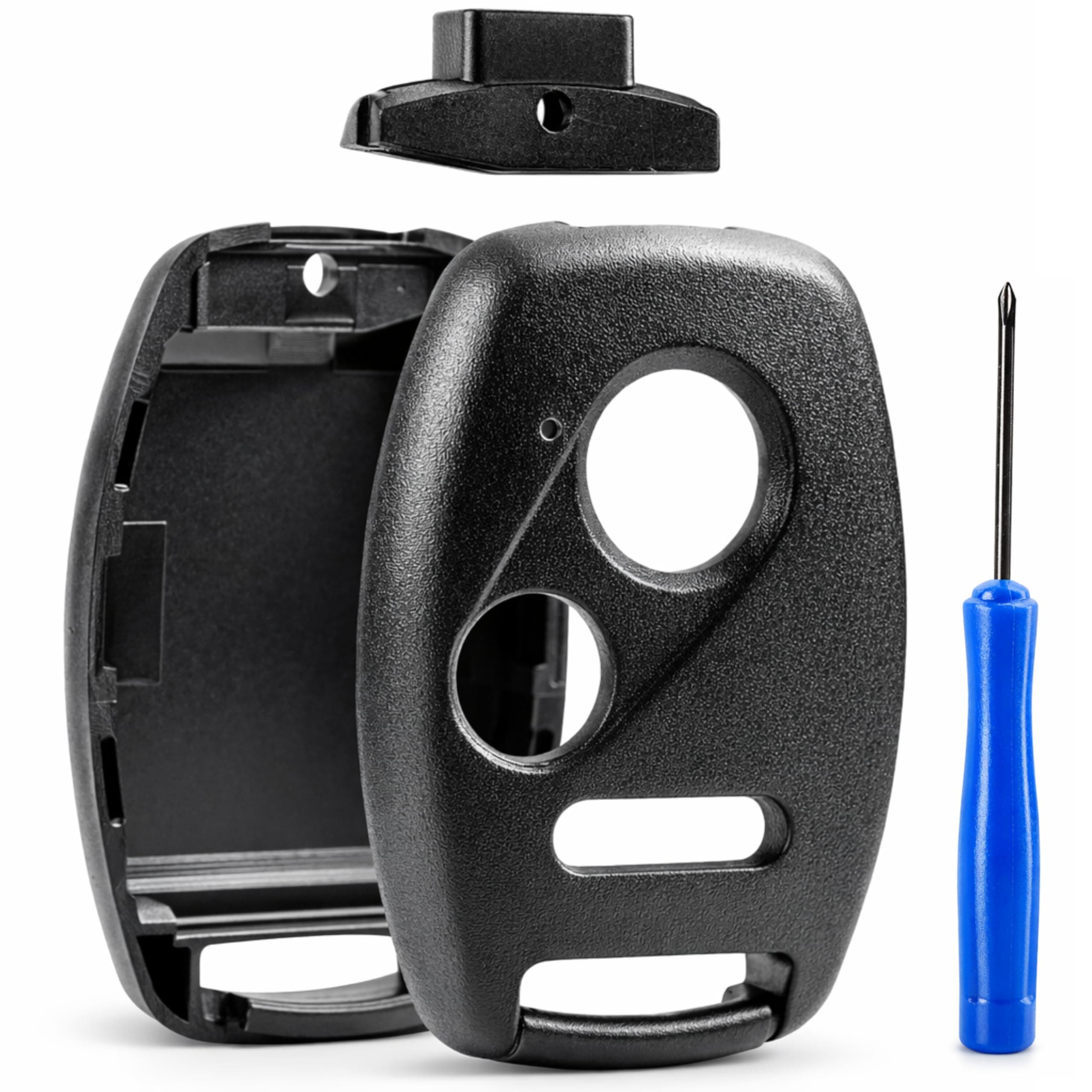 CUTTING NOT REQUIRED - Key Fob Keyless Entry Remote Shell Case & Pad fits Honda Accord/Civic/CR-V/Fit/Odyssey/Pilot/Ridgeline/CR-Z