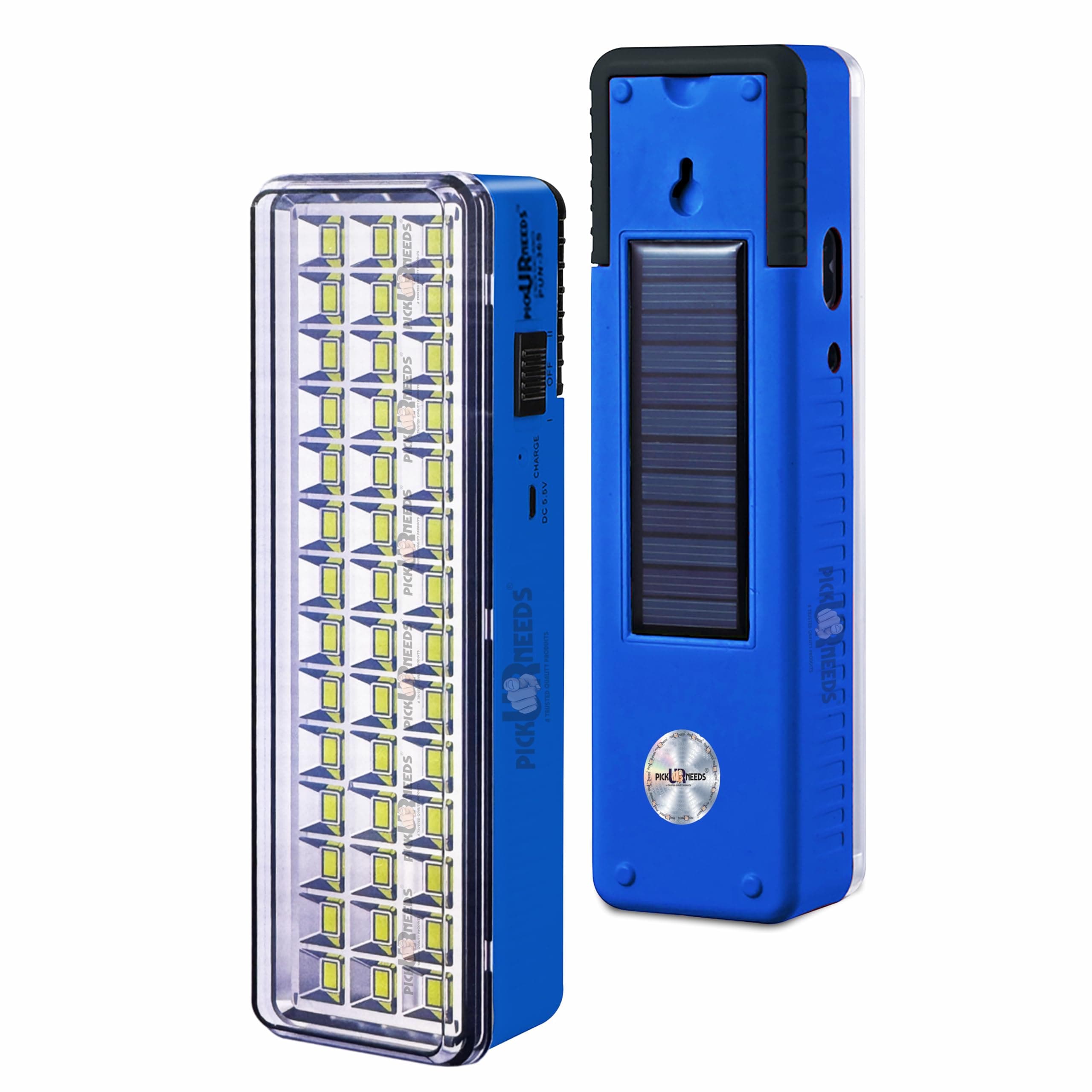 Pick Ur Needs Solar Rechargeable Emergency LED Lantern Light for Home | 42 SMD Super Bright Tube Light with Battery Backup, DC & Solar Charging Support