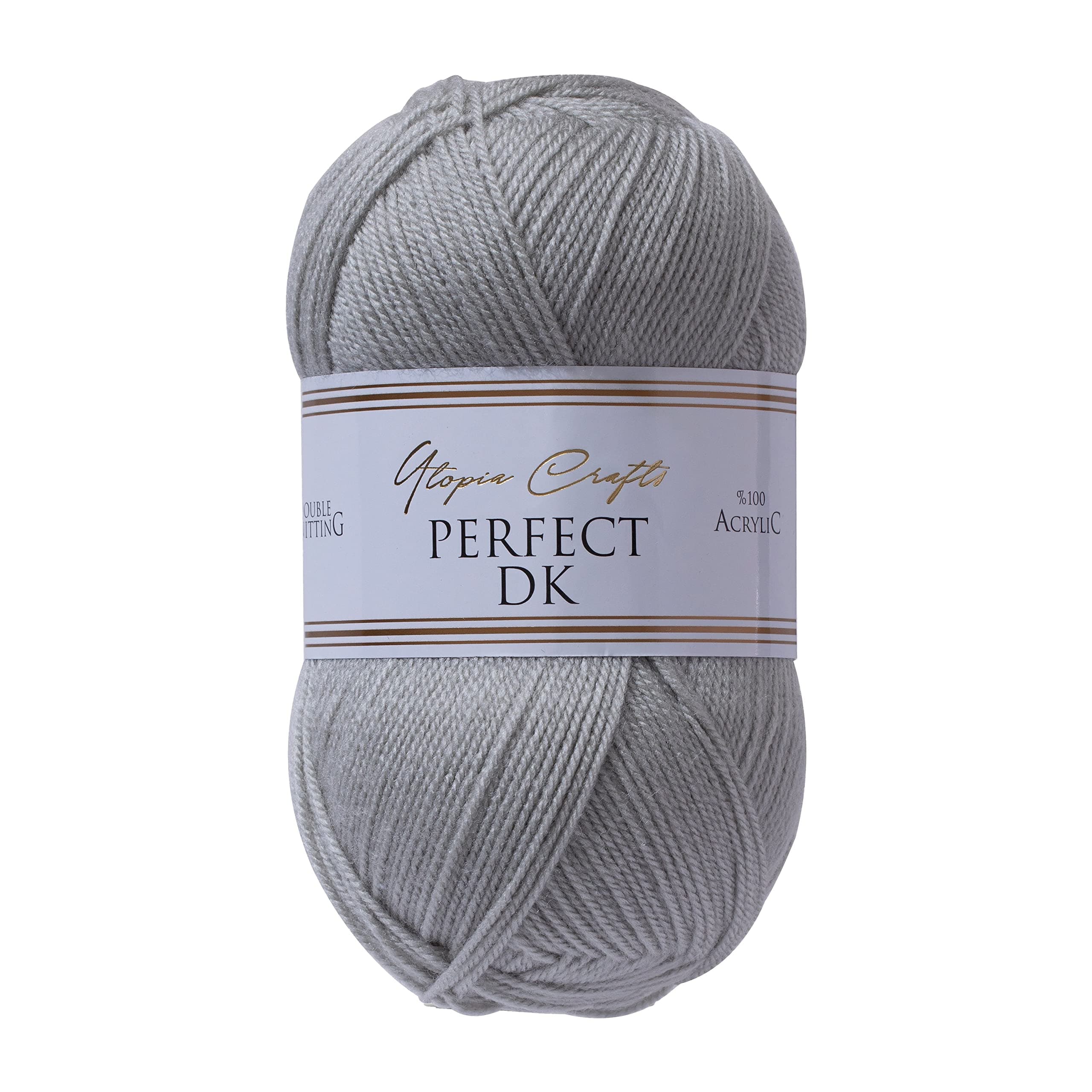 Utopia Crafts DK Double Knitting Yarn 100g (1, Grey)
