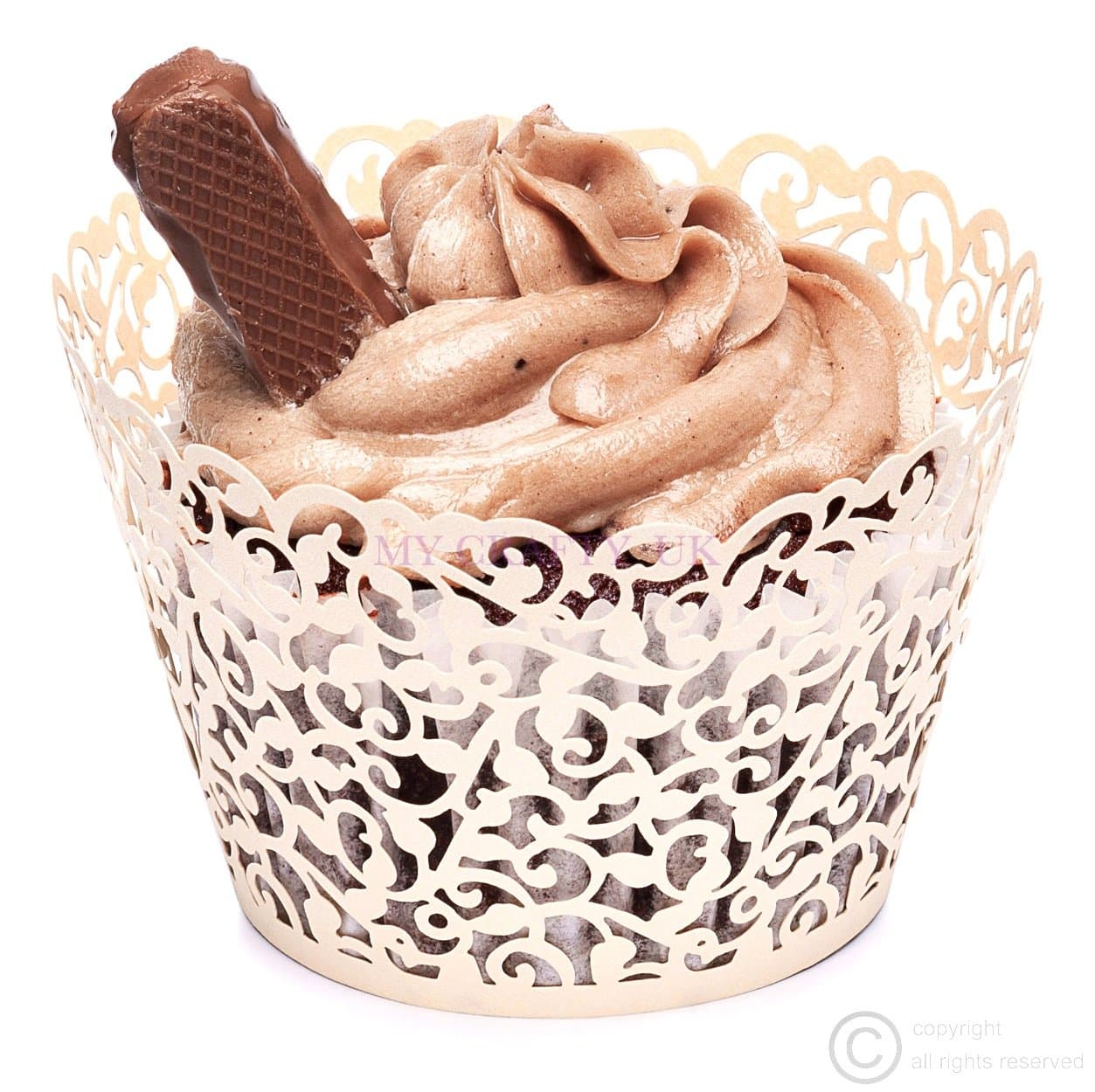 Ivy Vine (Ivory) Cupcake Wrappers, 50 Pack