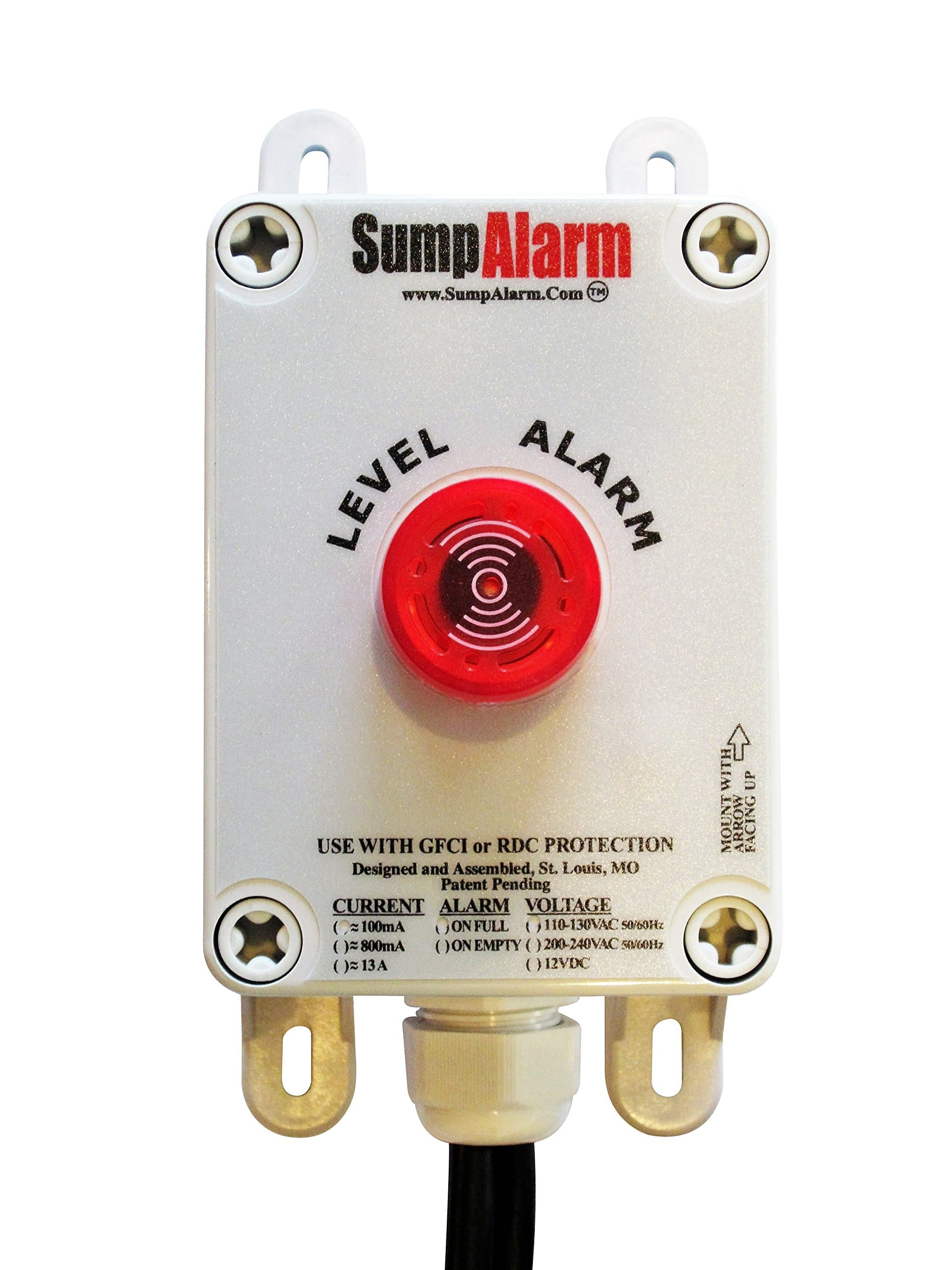 Sump Alarm Water Sensor, Sump Pump Alarm with 100ft Float Switch for Indoor & Outdoor Use, Weatherproof Water Detector Alarm with 90dB Audible Alarm