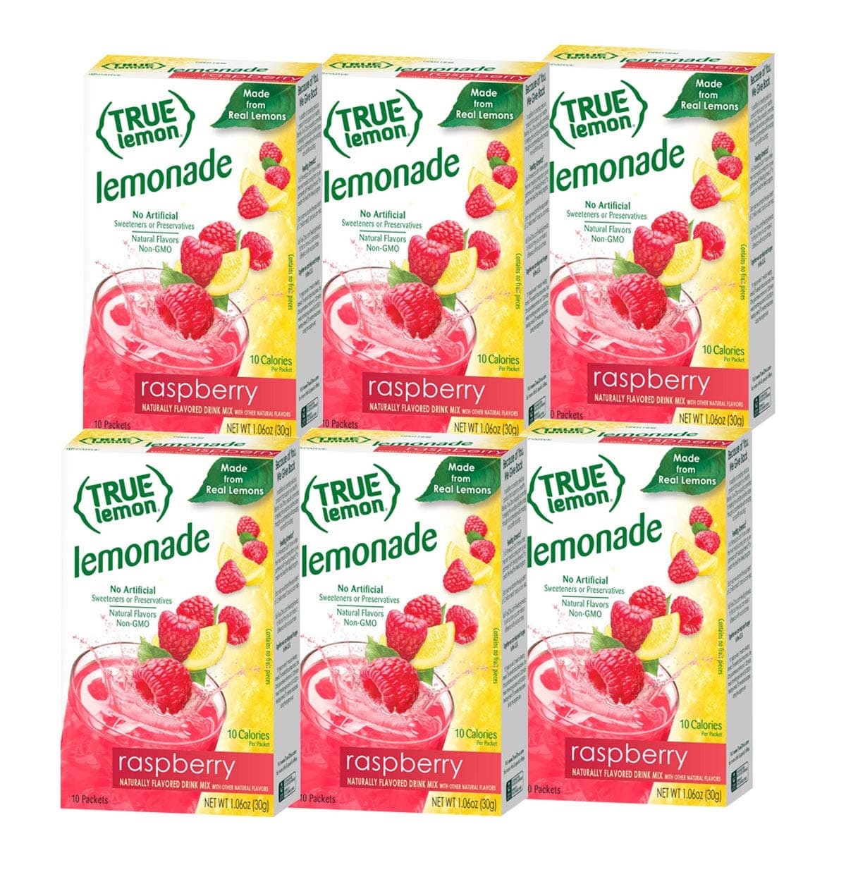 True Lemon Raspberry Lemonade 10 count - 6 pack
