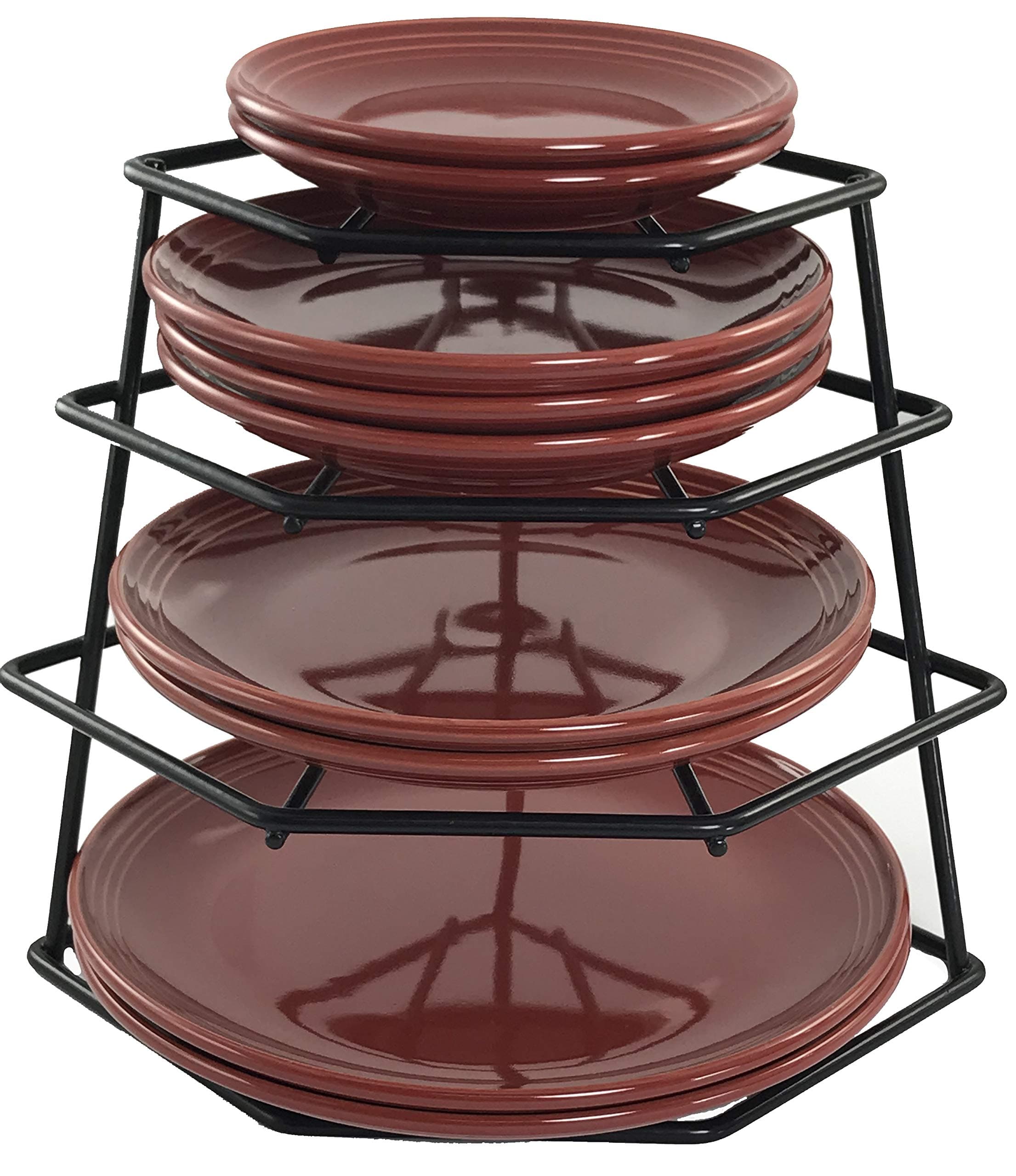 Buckingham 4 Tier Corner Plate Rack Black Kitchen Cupboard Storage Organiser Premium Quality Dish Rack Space Saver Shelf Organiser 23 Cm