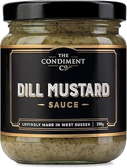 The Condiment Company Dill Mustard 190g, Mustard Sauce for Fish, Sandwiches, Dressings & Dips, Vegan Dill Sauce for Salmon