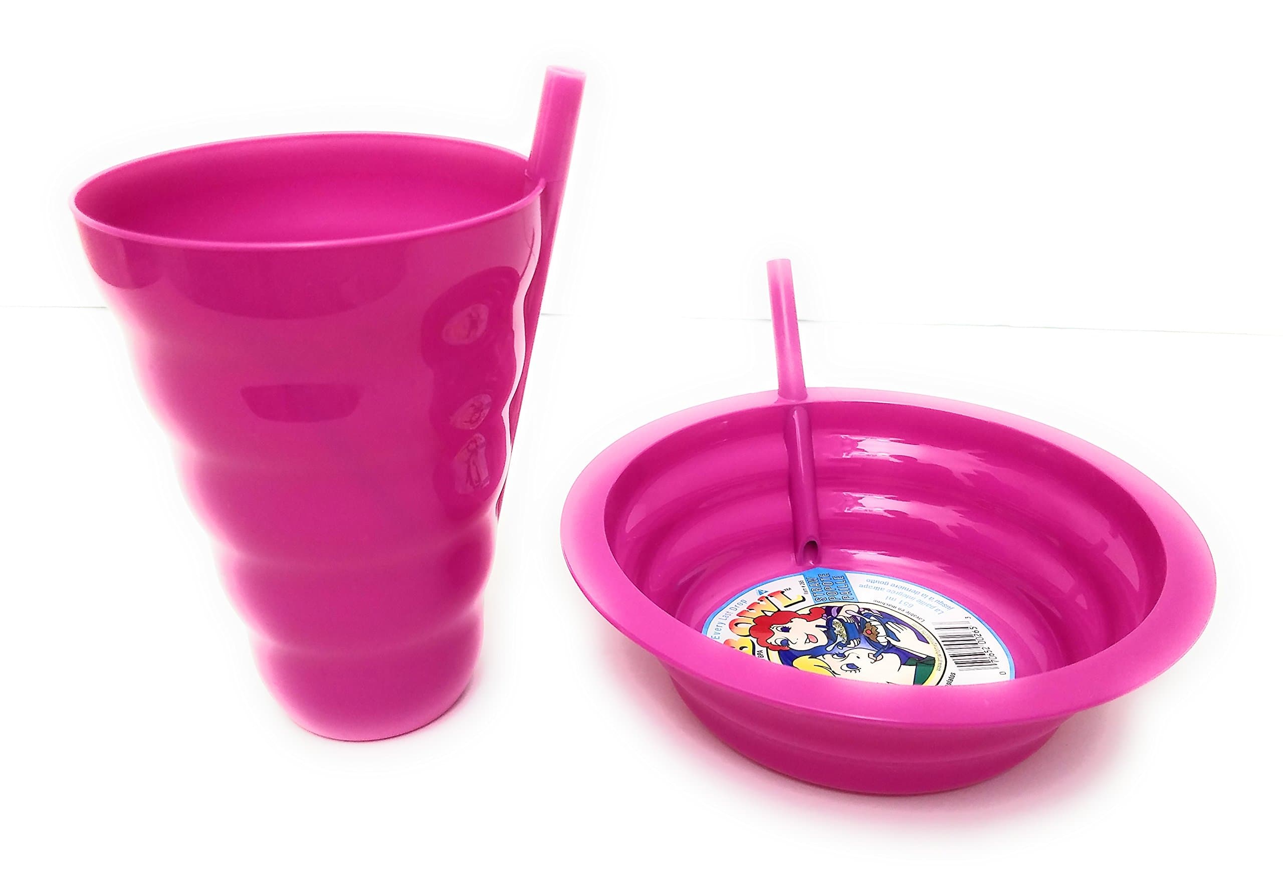 Pink Sip-A-Bowl & Sip-A-Cup Set