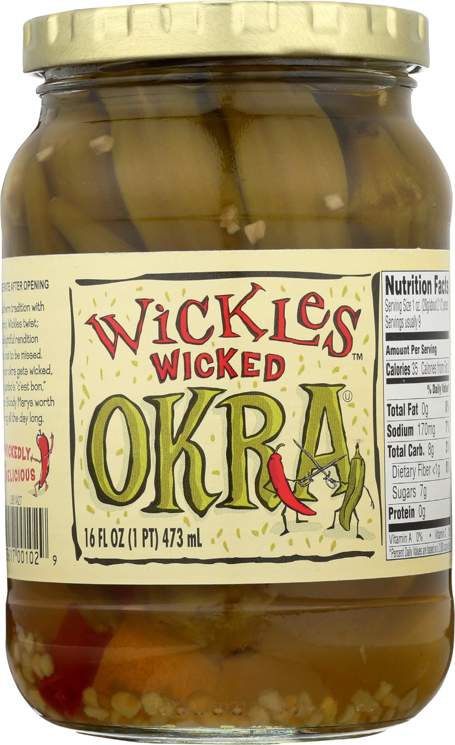 Wickles Wicked Okra, 16 oz