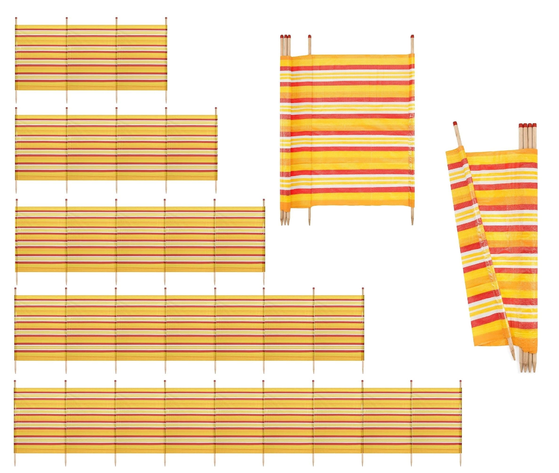 Windbreak, Extra Tall Colorful Wind Break for Camping, Caravan, Festival and Beach Windbreaker Sun Shelter Garden Screen