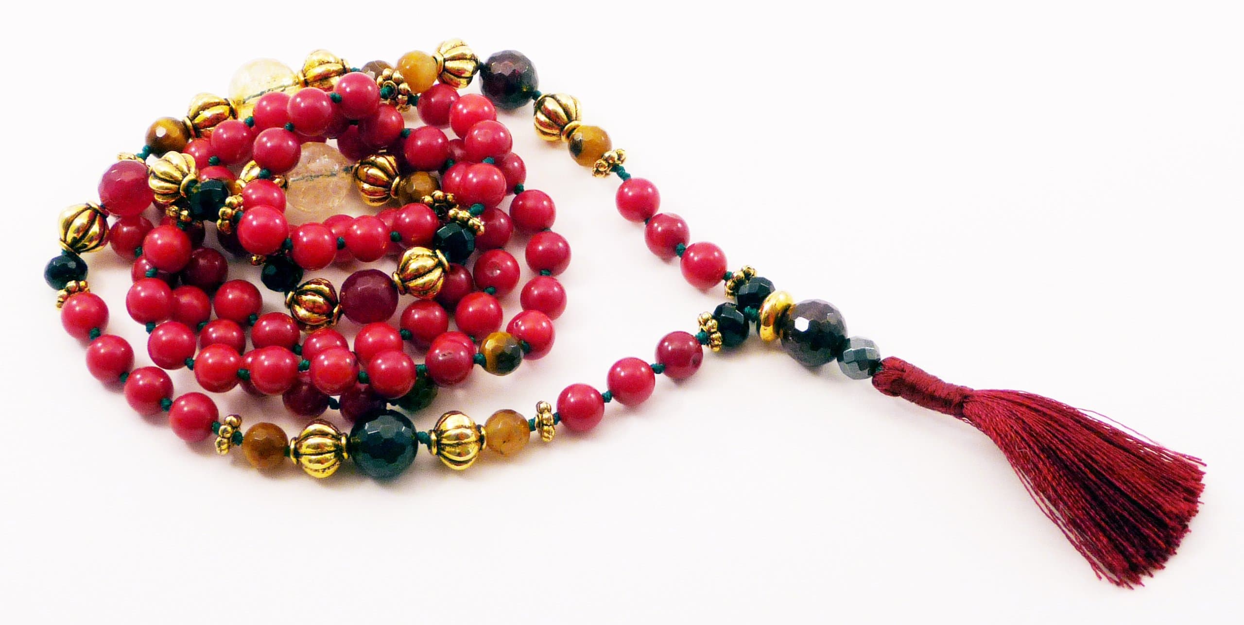 Lakshmi Mala Knotted 108 Prayer Beads