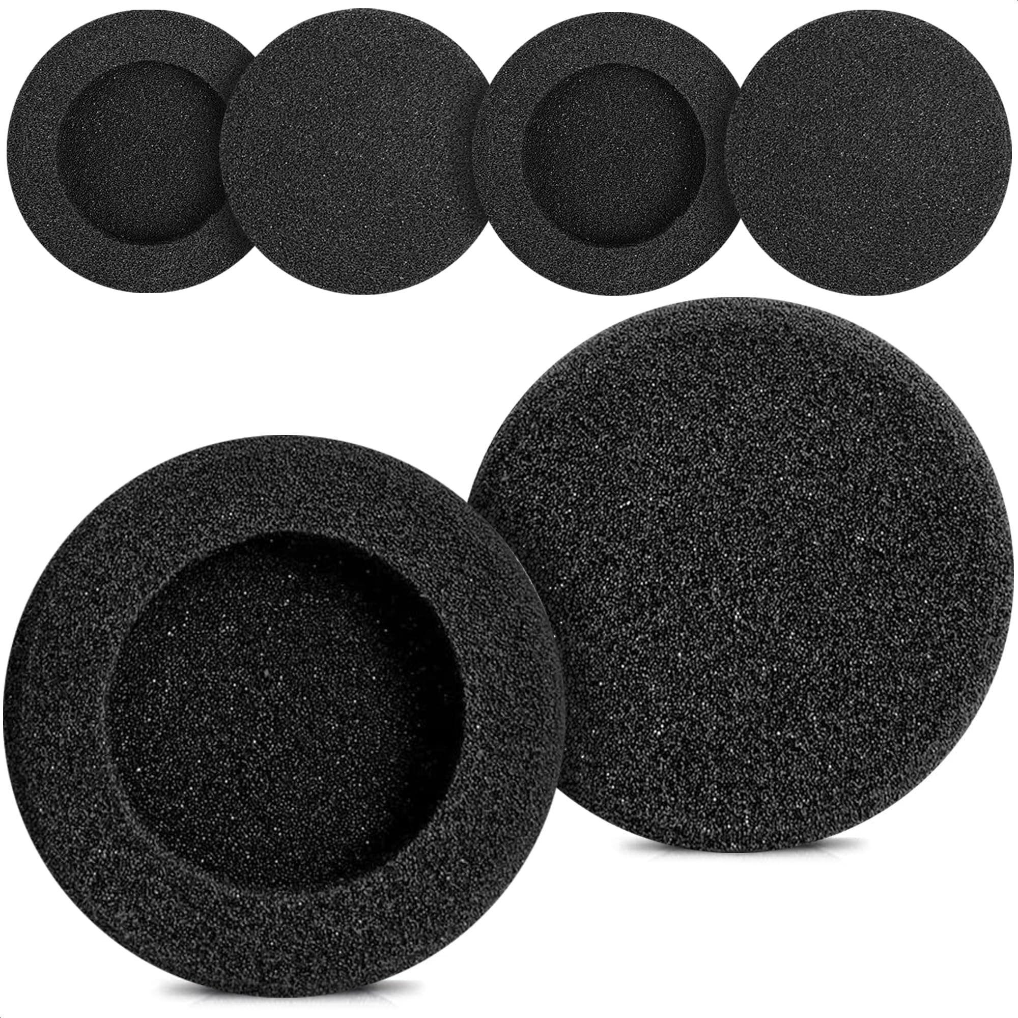 3 Pack Soft Foam Headset Ear Covers - 60mm Headphone Ear Covers Replacement, Durable and Easy to Clean Cushions, 2.3 Inch Universal Size, Good for Work, Extended Listening Sessions, and Daily Use
