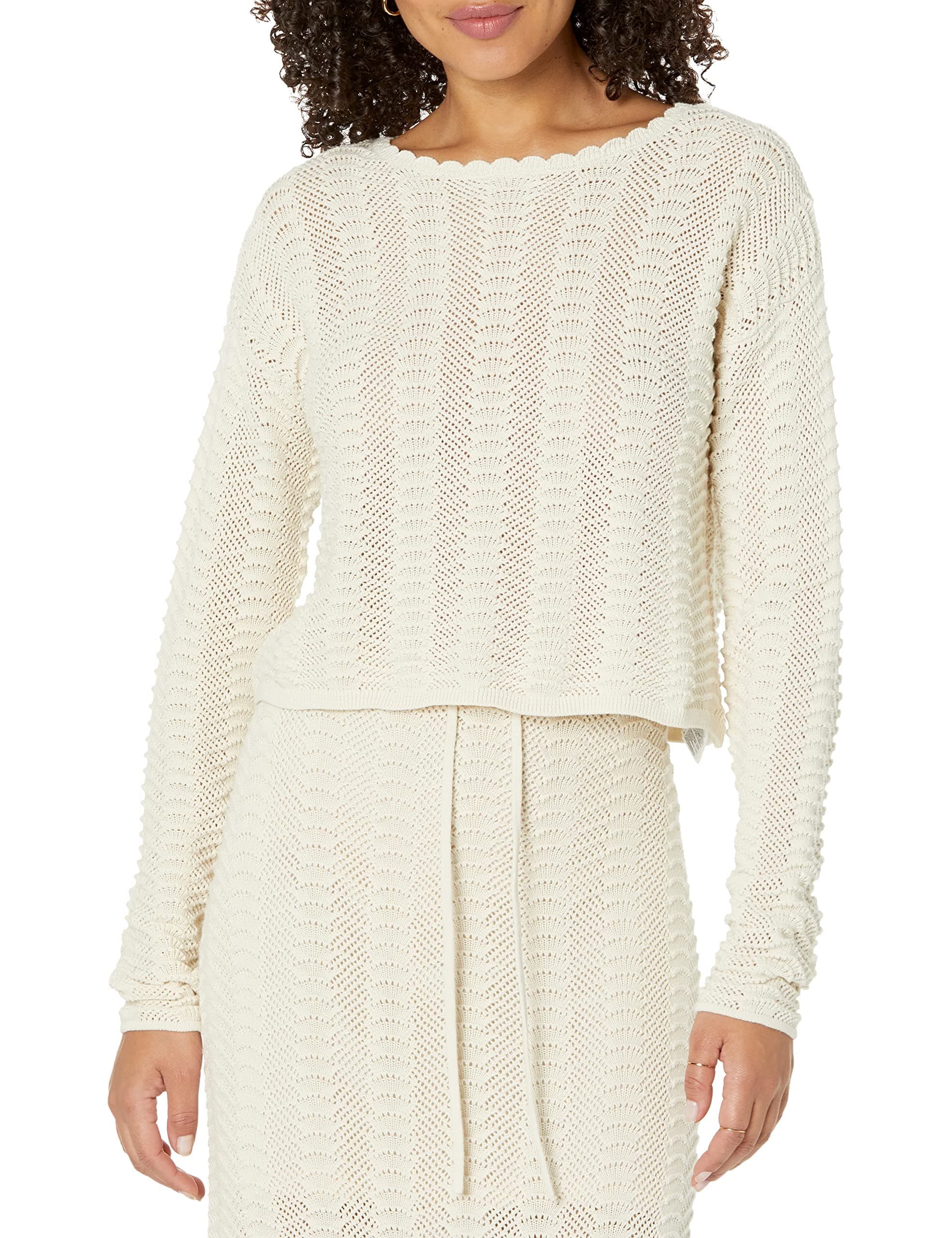 The DropWomen's Makayla Crochet Drop-Shoulder Cropped Pullover