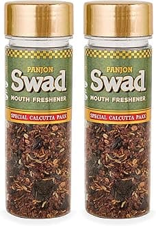 Panjon Swad Calcutta Paan Mukhwas (Pack Of 2 X 100 Grams) | Meetha Paan Mukhwas | Hygienically Packed Traditional Sweet Pan Pachak | Tasty Mouth Freshener | After-Meal Snack | Dry Mukhwas.