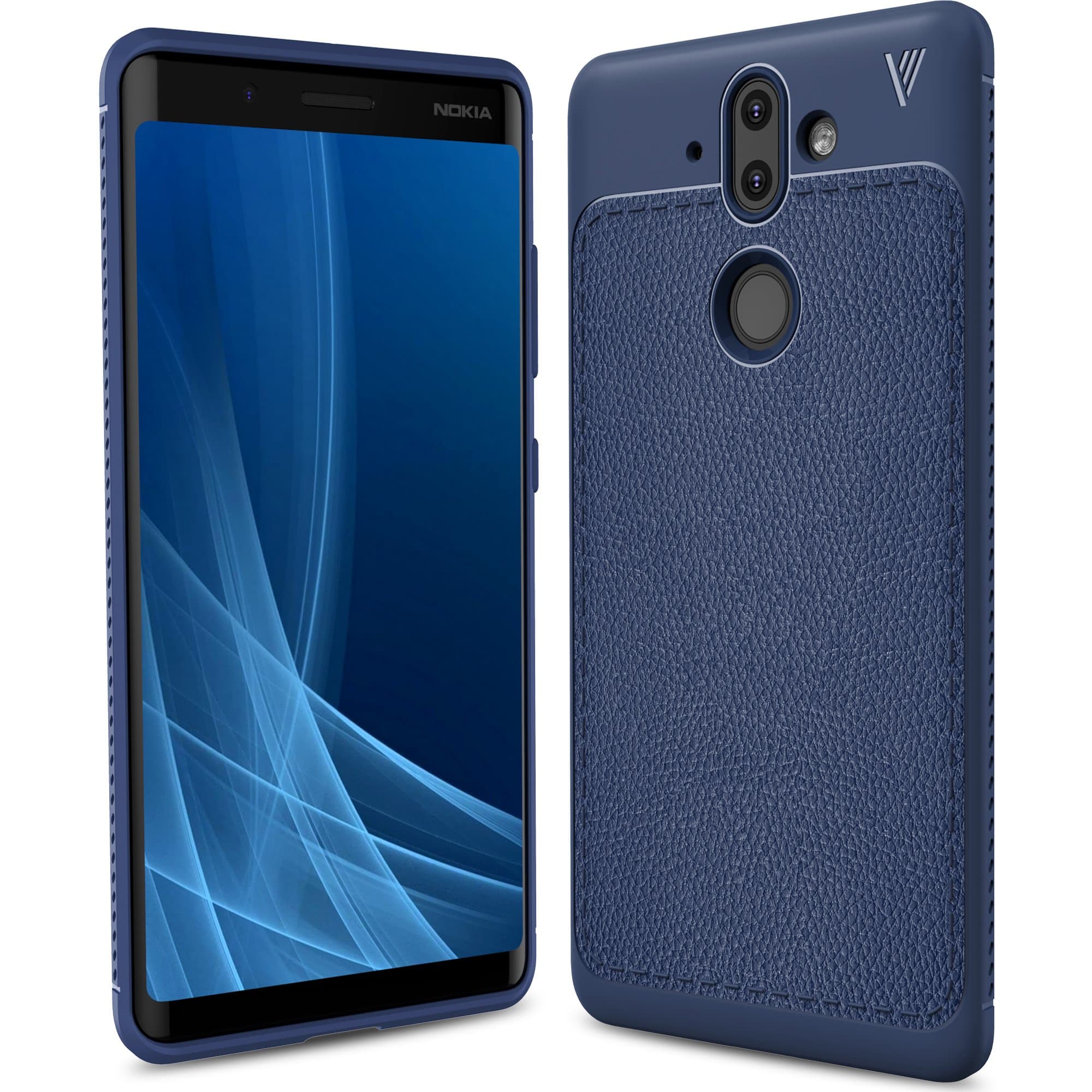 SVIMO Flexible TPU Shockproof Protective Case for Nokia 8 Sirocco (Matte Blue)