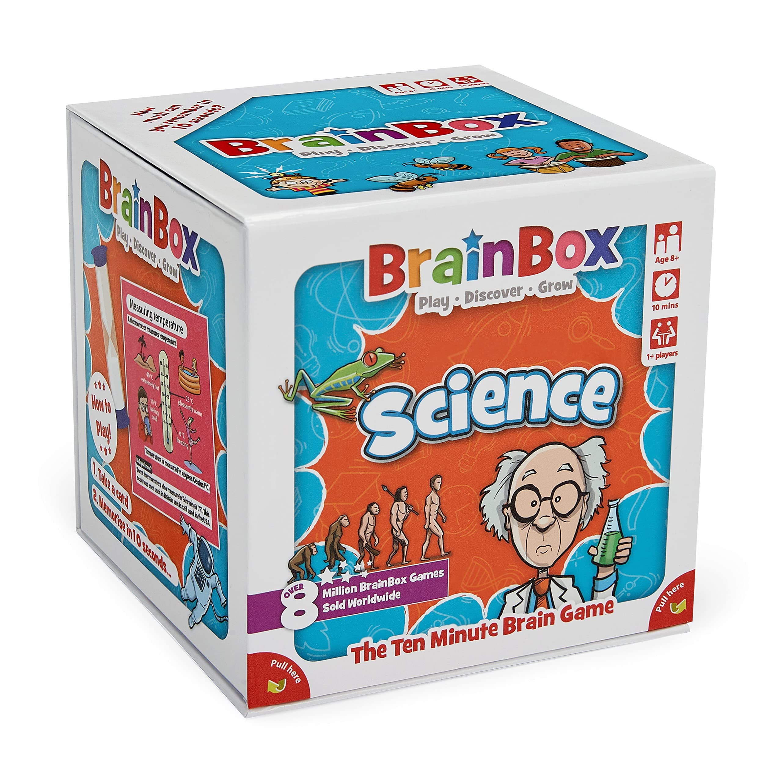BrainBox Science | Fun & Educational Card Game | Ages 8+ | 1+ Players | 10 Minutes Play Time
