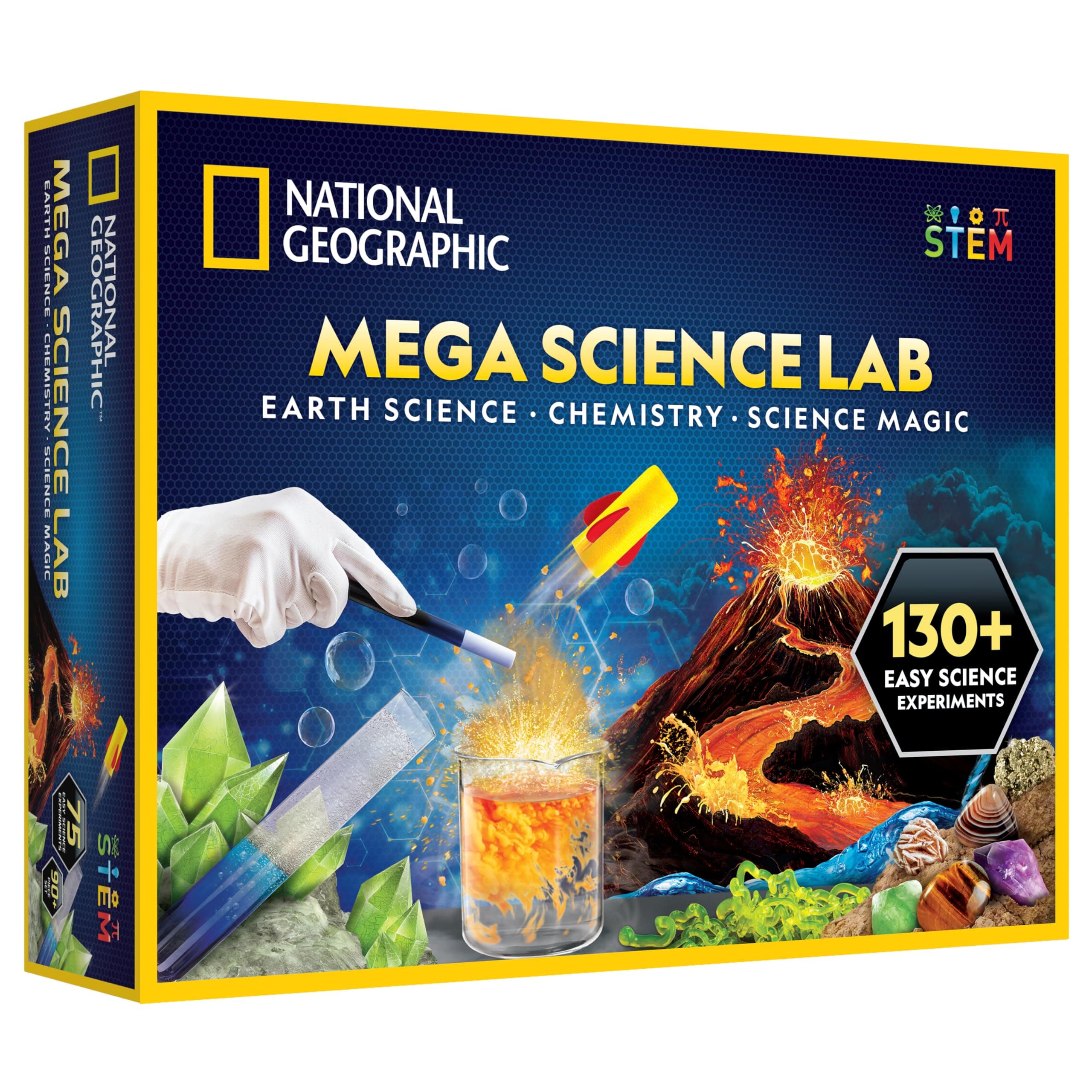 Mega Science Lab - Science Kit Bundle Pack with 75 Easy Experiments, Featuring Earth Science, Chemistry, and Science Magic Activities for Kids