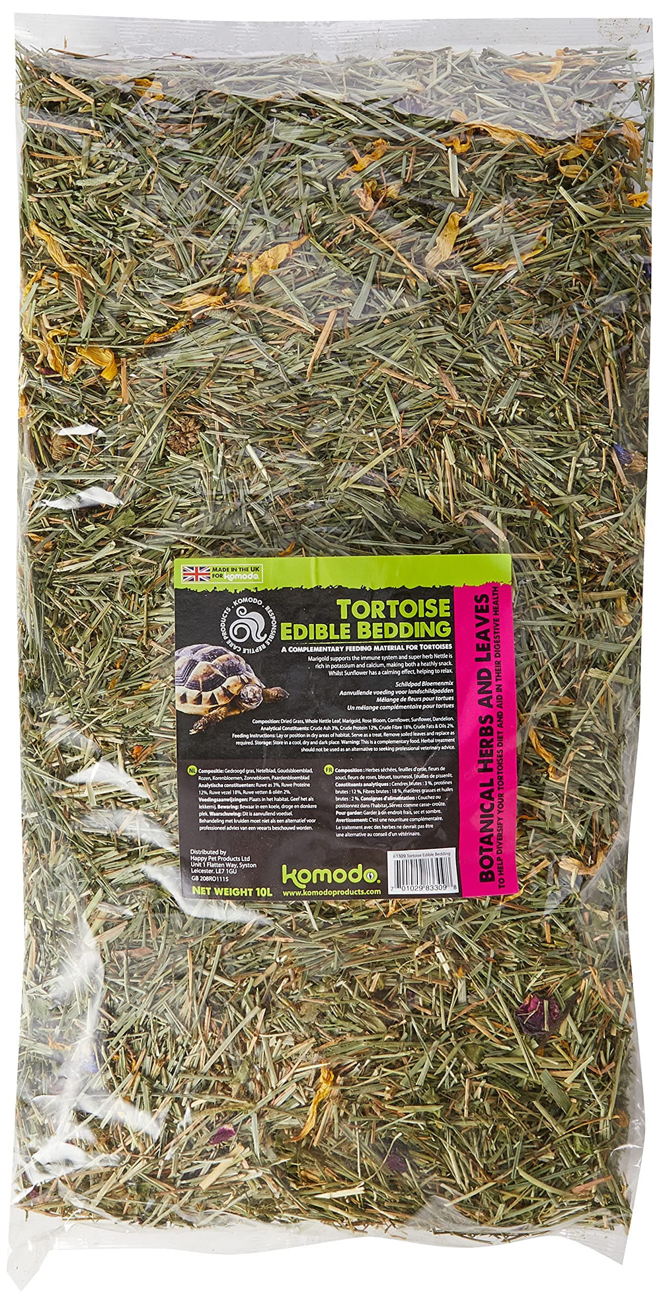Tortoise Edible Bedding 10L, by Komodo,
