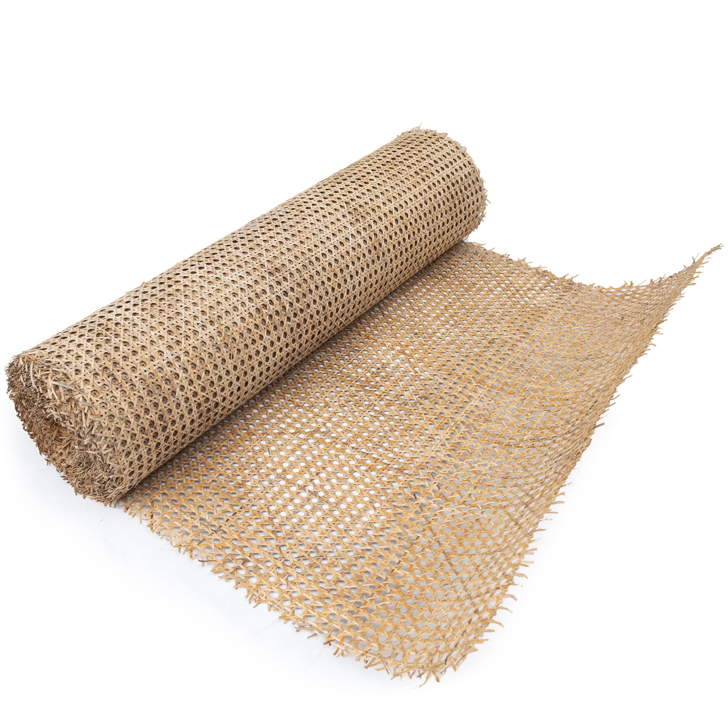 18" Width Natural Rattan Cane Webbing for Caning Projects | 18" W x 2 ft L | Pre - Woven Open Mesh Cane - Cane Webbing Sheet- Natural Rattan Cane Webbing roll (2 FEET)