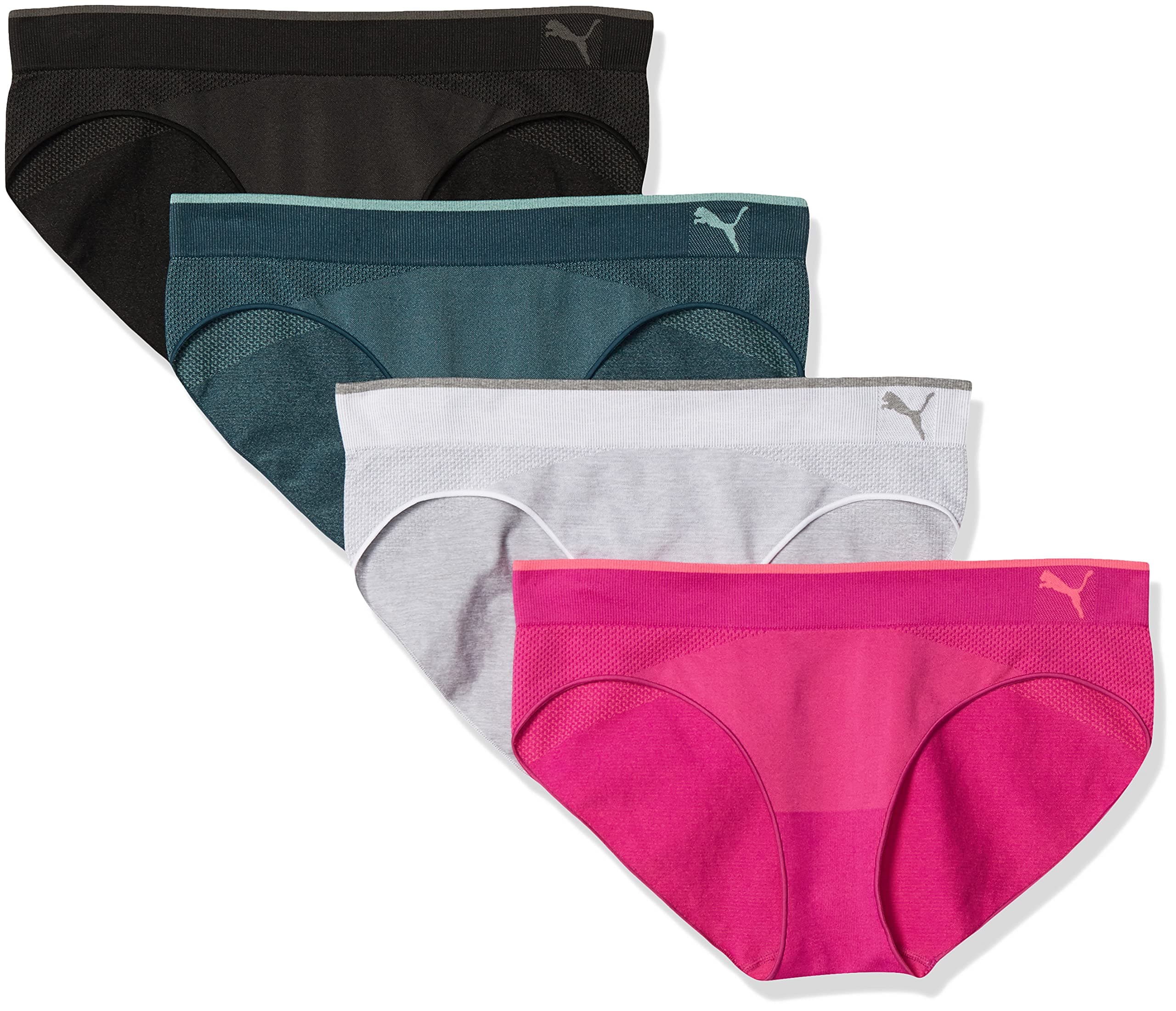 PUMA Women's 4 Pack Performance Stretch Bikini Underwear