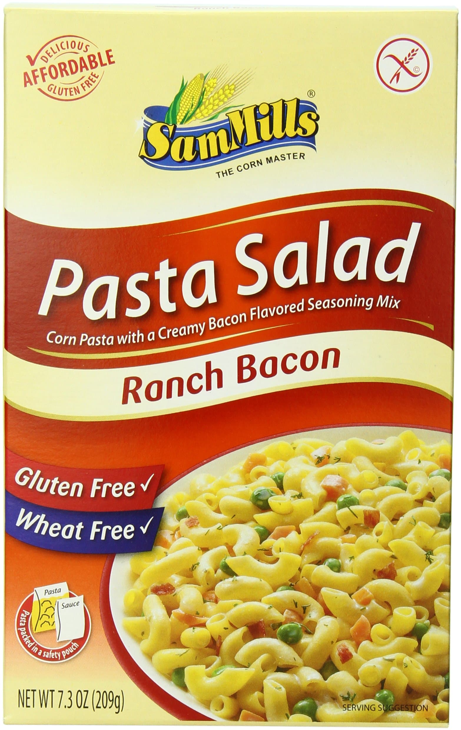 Sam Mills Bacon Ranch Pasta Salad, 7.2 Ounce (Pack of 6)