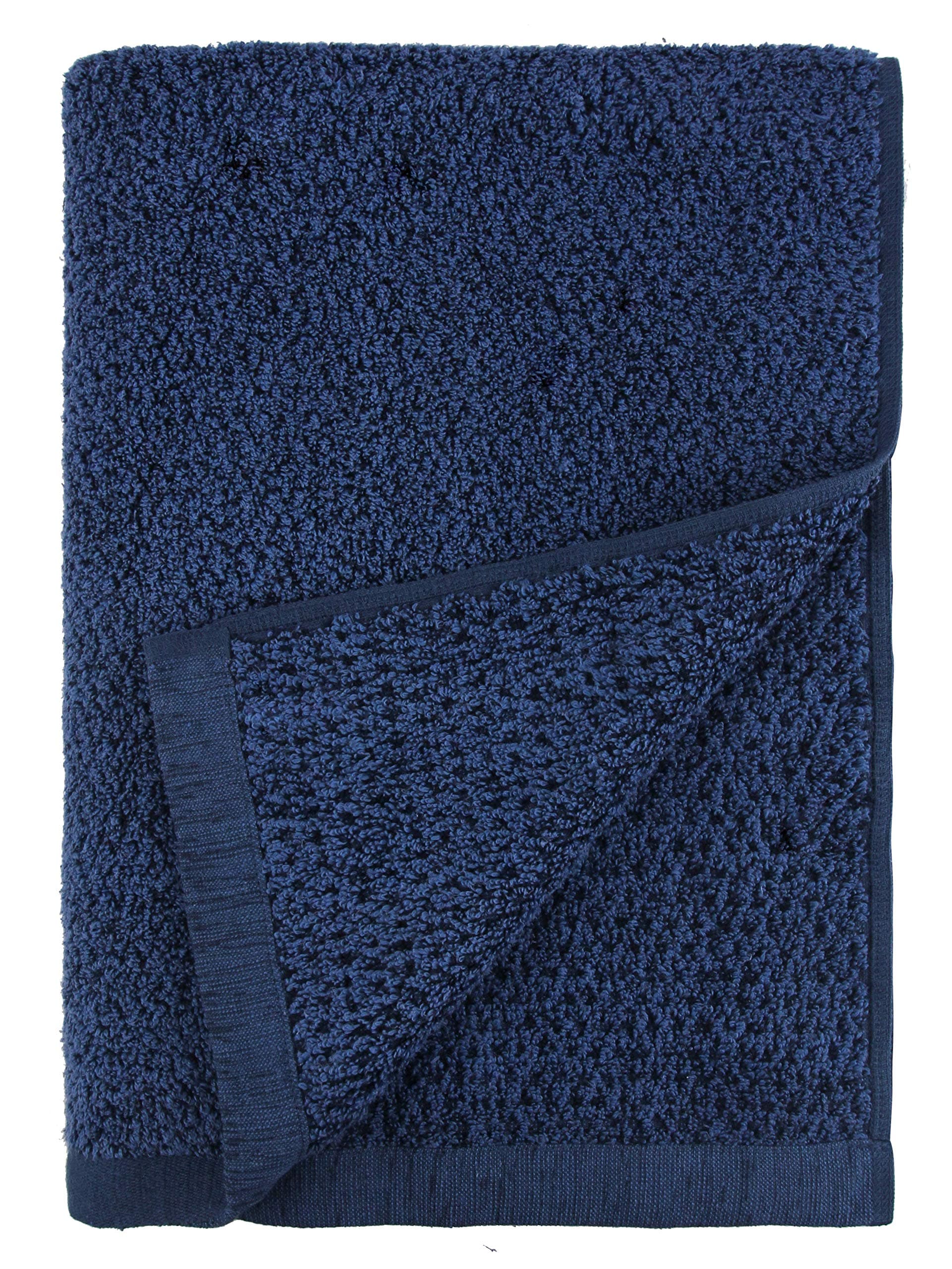 Everplush Diamond Jacquard Bath Sheet, 35" x 66", Navy
