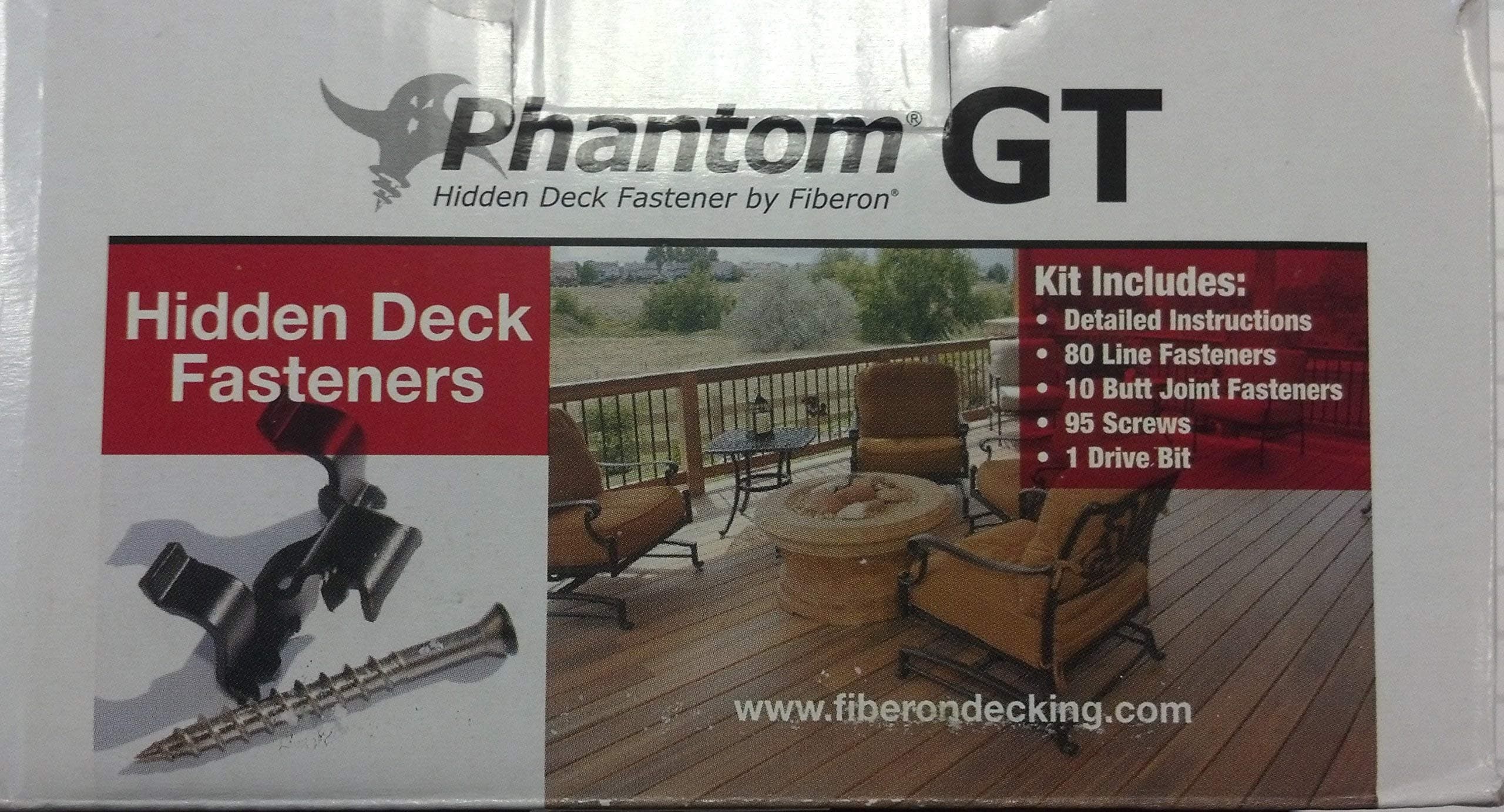 Fiberon Phantom Hidden Deck Fastener Kit-BKT BRD PHTM GT B90