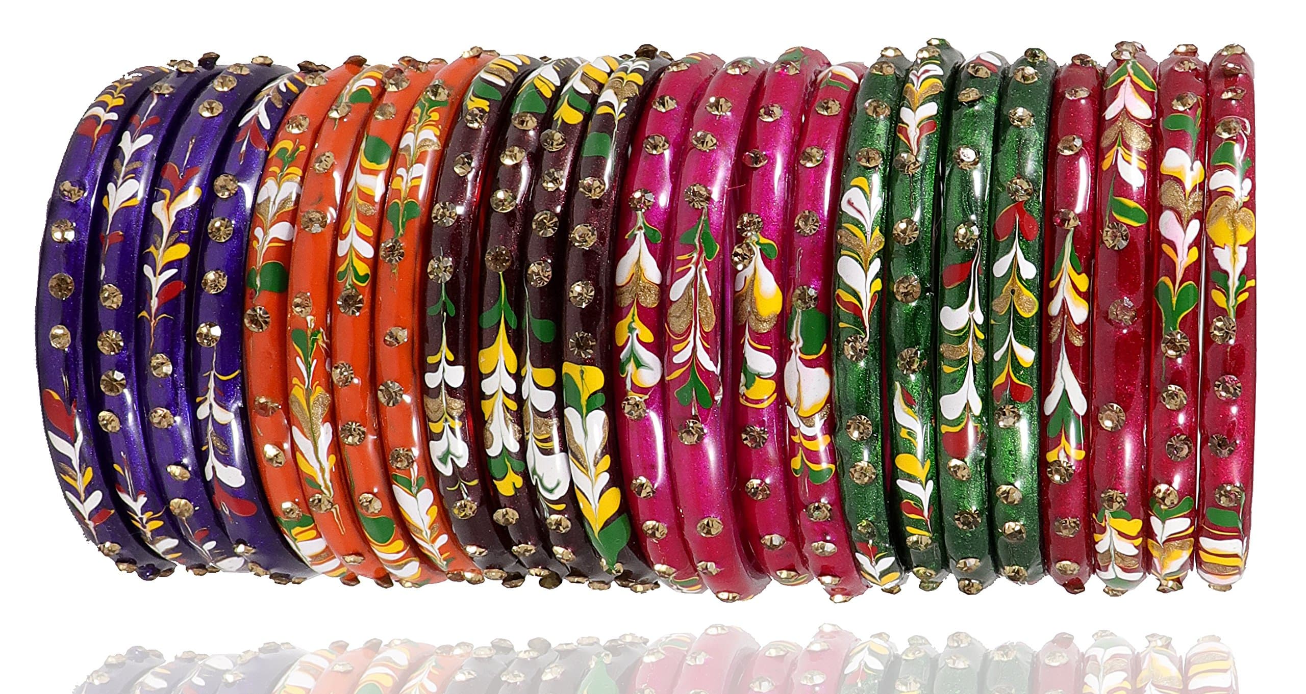 Glass Bangle Set for Women (Multi-Colour)-2.4