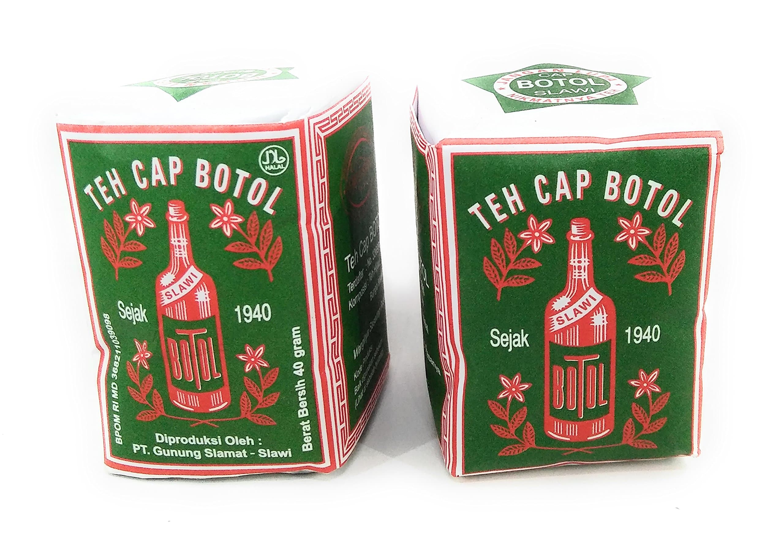 Teh Cap Botol Loose Tea - Green Pack, 1.41 Oz(Pack of 2)