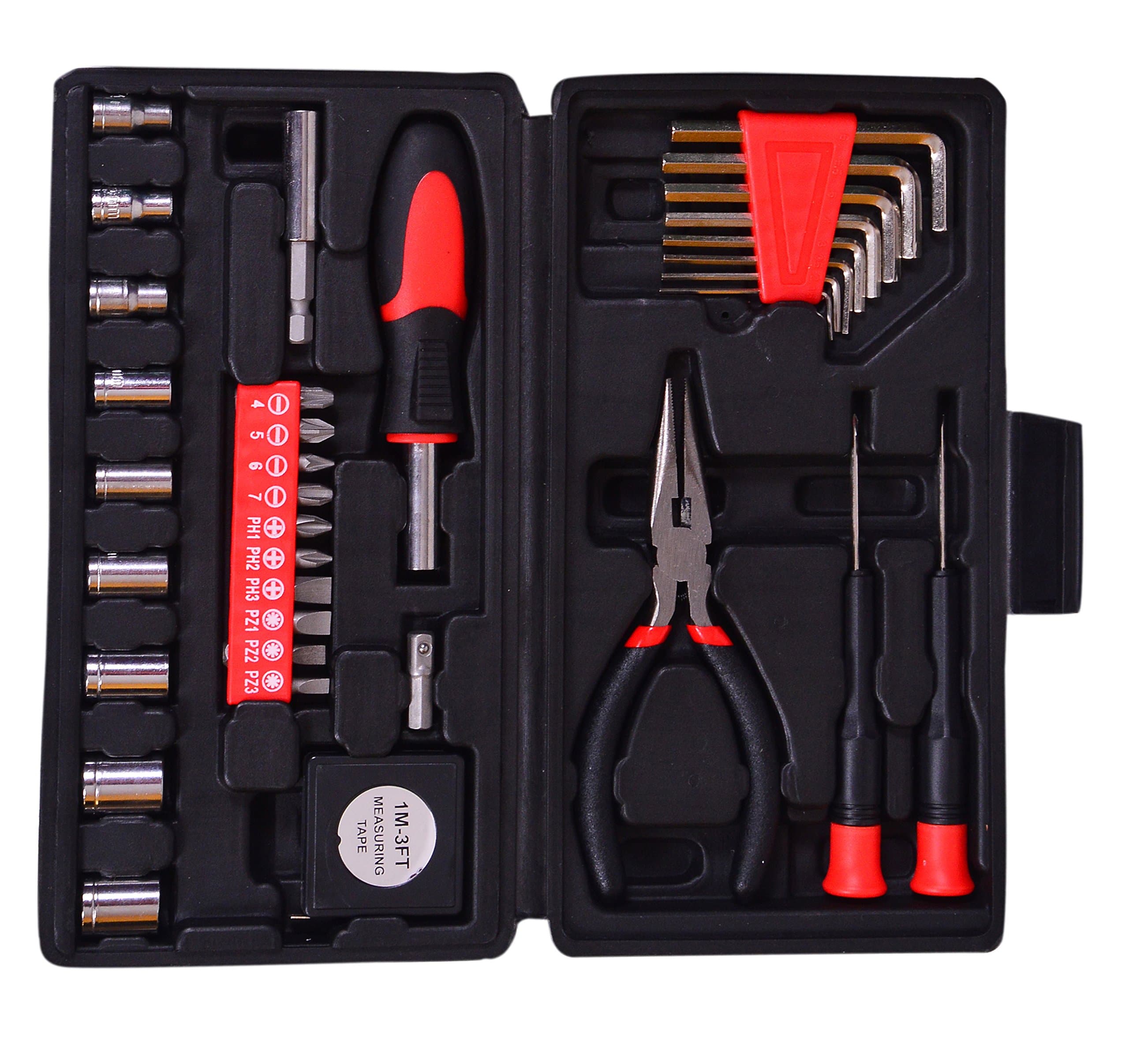 Visko ST9252A Hand Tool Set (Red, 35-Pieces, Standard)