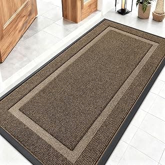 OLANLY Indoor/Outdoor Doormat Waterproof All Seasons Doormat Durable Natural Rubber Fade Resistant Low Profile Easy Clean for Patio Porch
