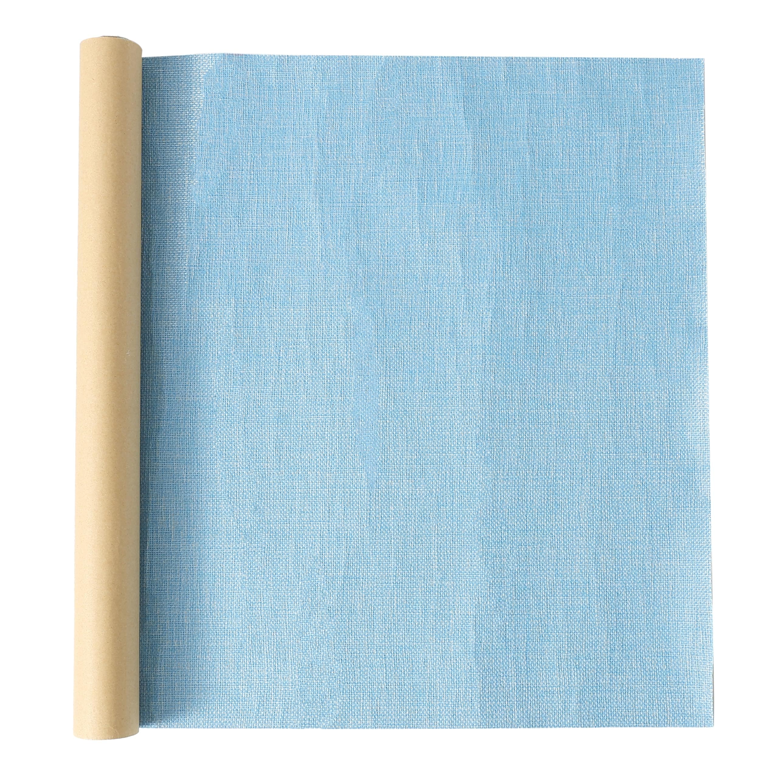 Self-Adhesive Linen Repair Fabric Patch - 17.2''x60'' Roll Light Blue Fabric Repair Tape for Couches,Sofa,Clothing,Scrapbooking, Fabric, Decor, Crafting and DIY Projects