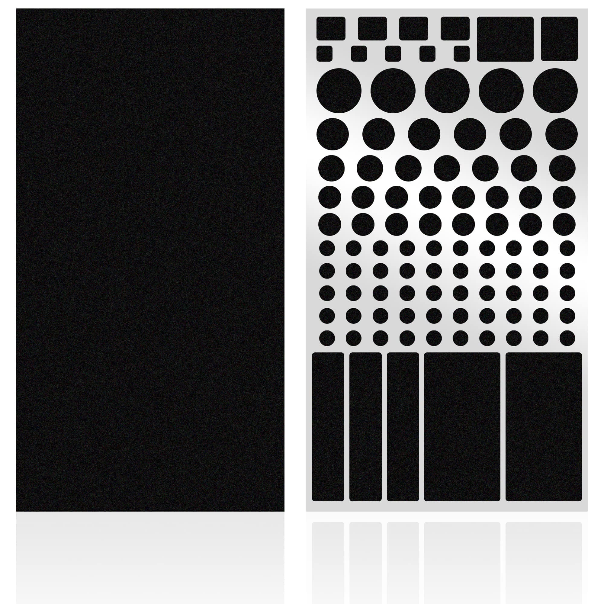 FLANCCI LED Light Blocking Stickers, Light Dimming LED Filters, (2 Sheets) Dimming Sheets for Routers, LED Covers Blackout, Dimming 50% ~ 80% of LED Lights, (2Sheets = 1 Cut Out + 1 Uncut)