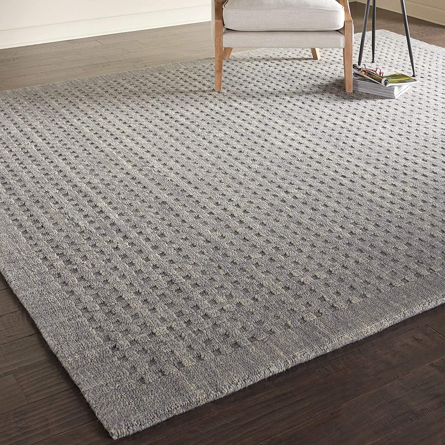 ZARA CARPETS; 'can change the floor ZARACARPETS Solid Plain Hand Made Rugs Runner Size 2 Feet by 6 Feet (2x6 feet) Loop Grey