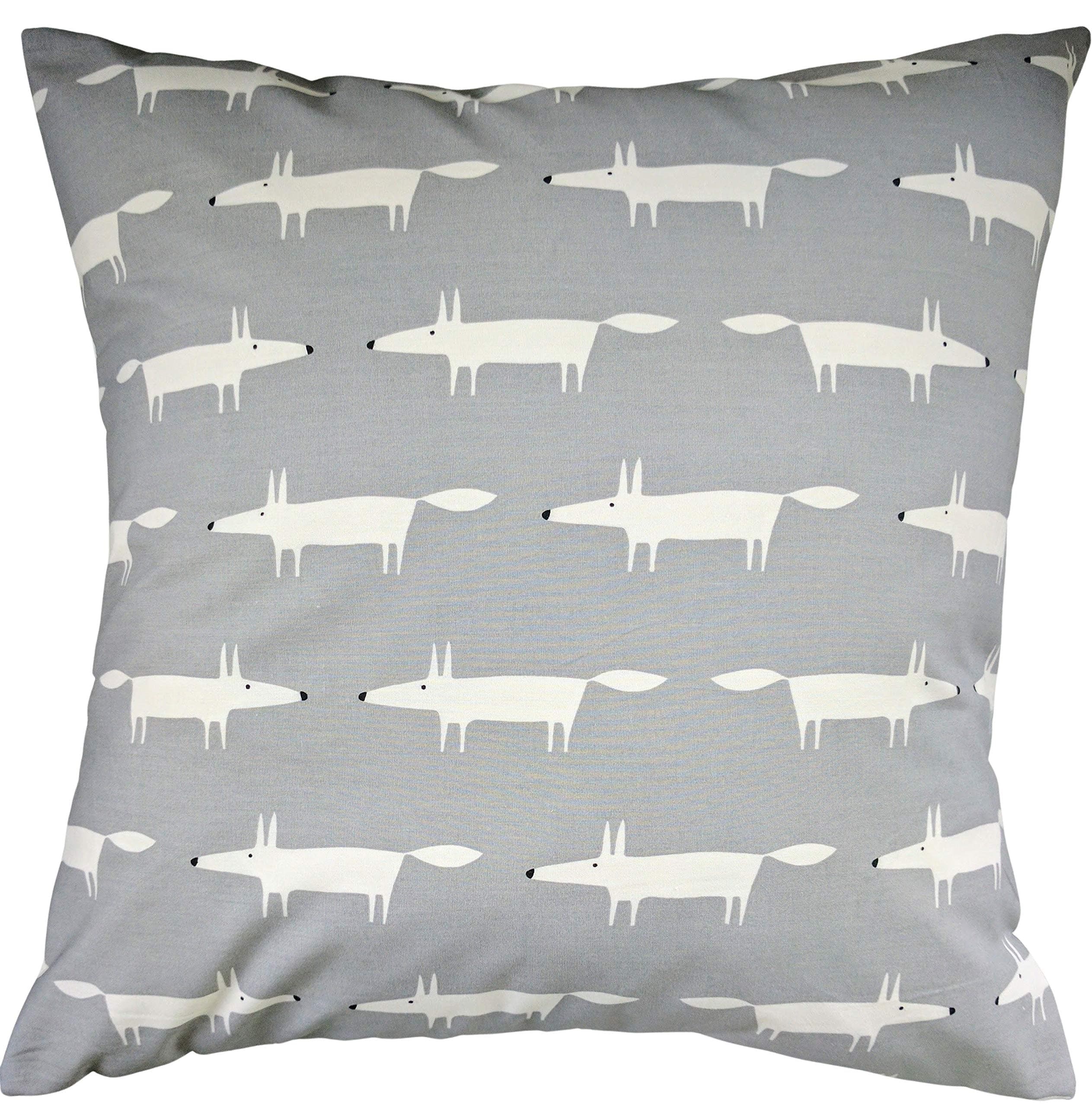 Cushion Cover in Scion Mini Mr Fox Silver 16"
