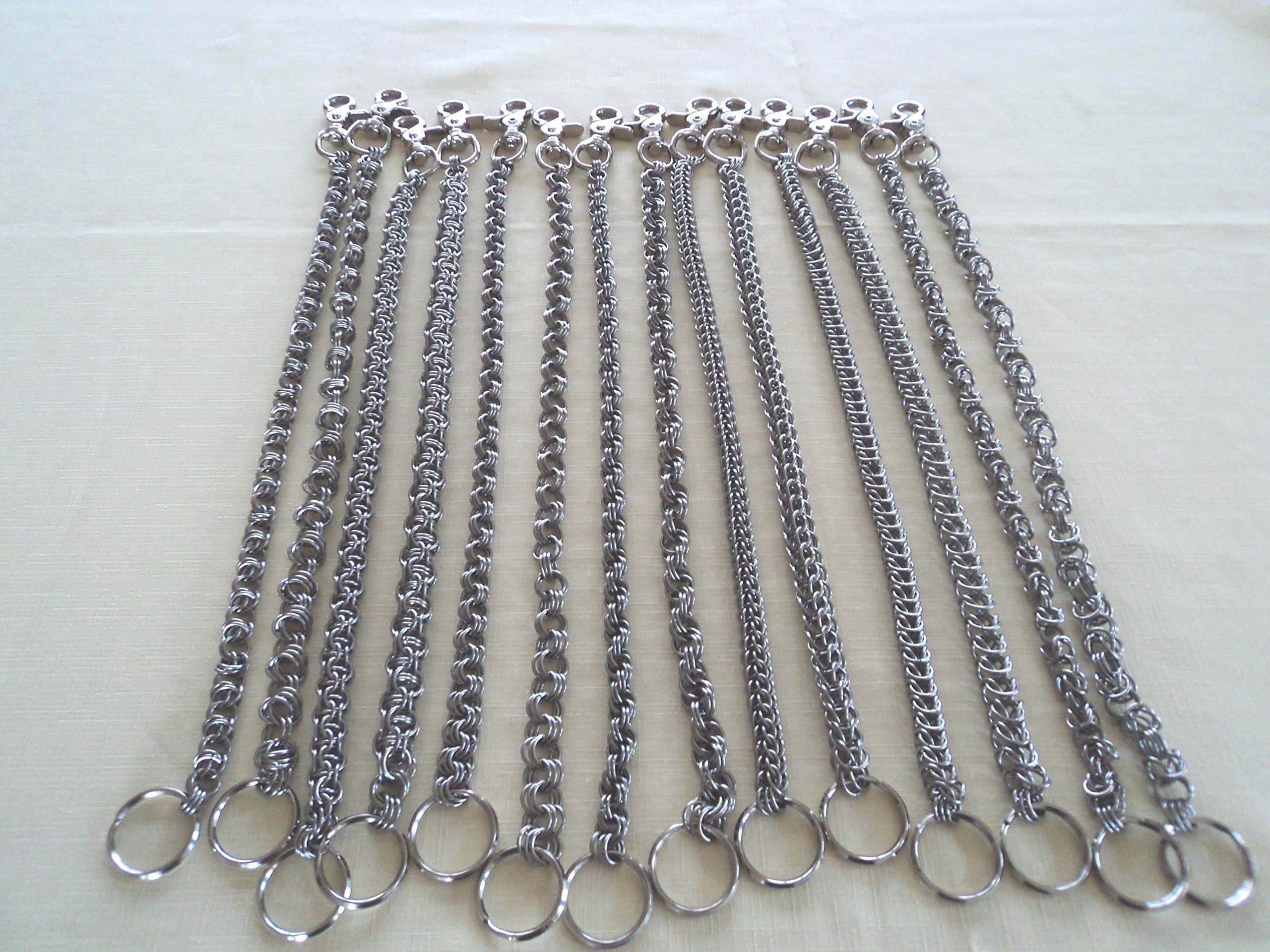 25 in Chain mail Custom Stainless Steel Wallet Chains. Make your own 25" custom wallet chain!/chain maille/chainmail/biker/keychain