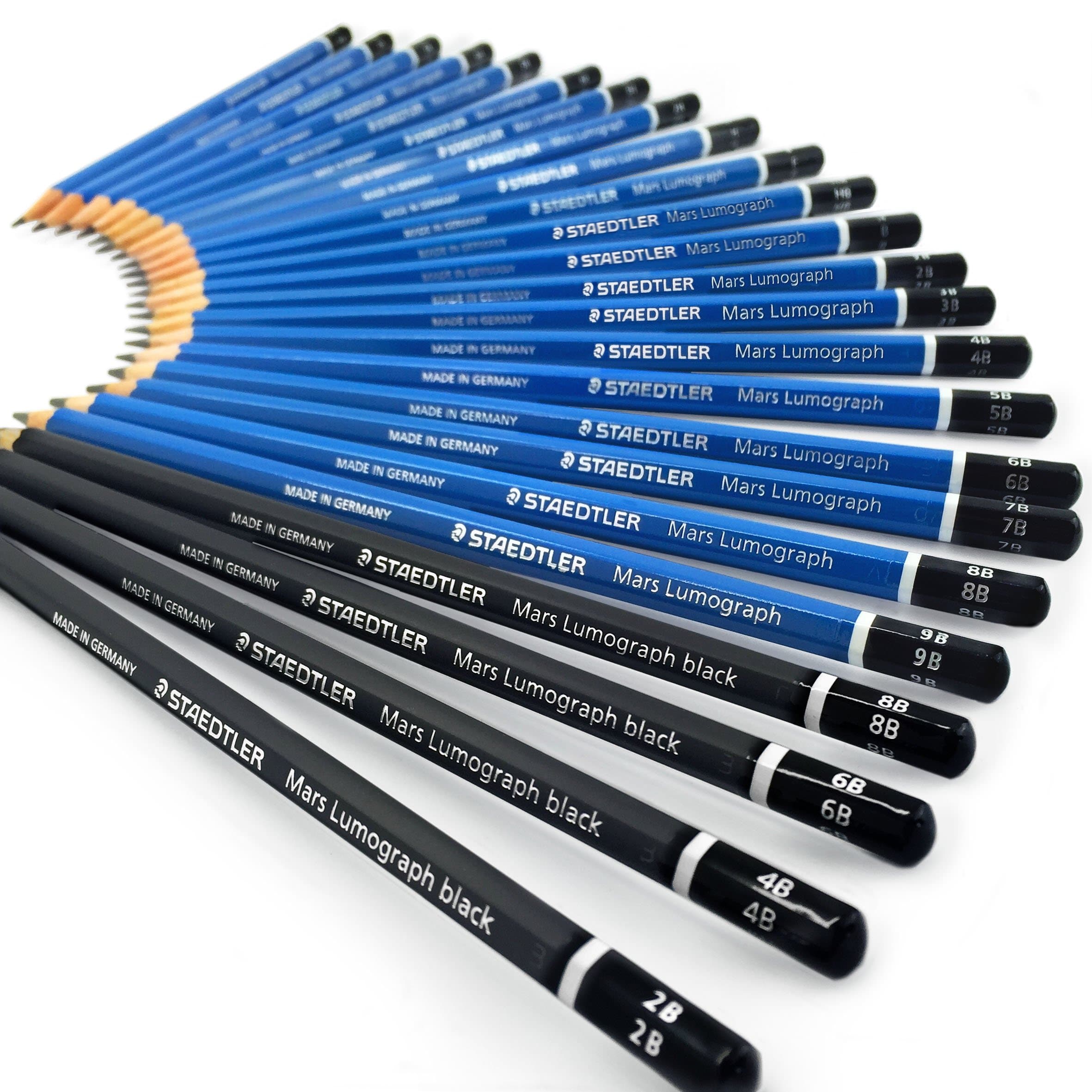 100G24S Mars Lumograph Drawing Pencils 24/Pkg