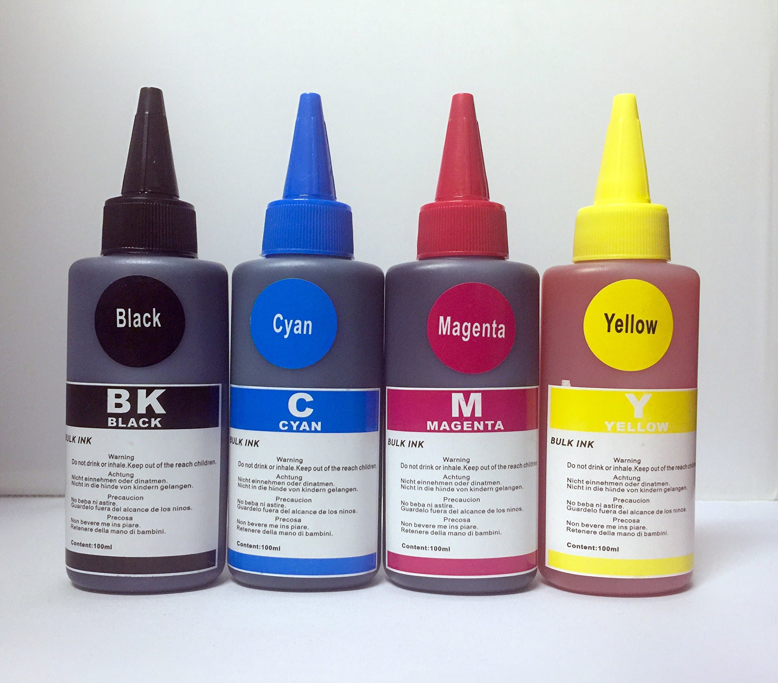 Ink Pack 4 Bottle 100 ml (14.07 fl oz) CMHP-060 BK/CY/MA/YE for HP 60/122